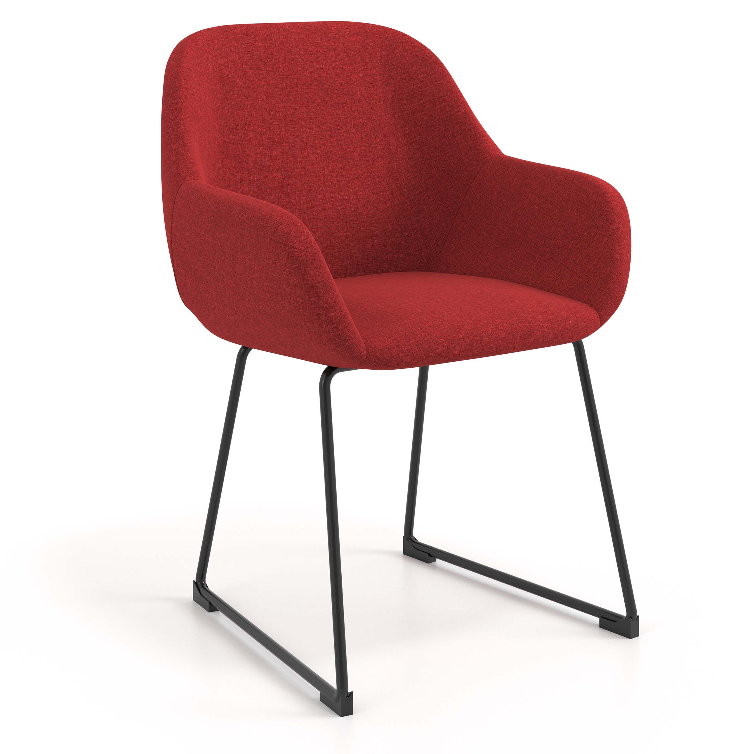 silla confidente rojo moon patin 1