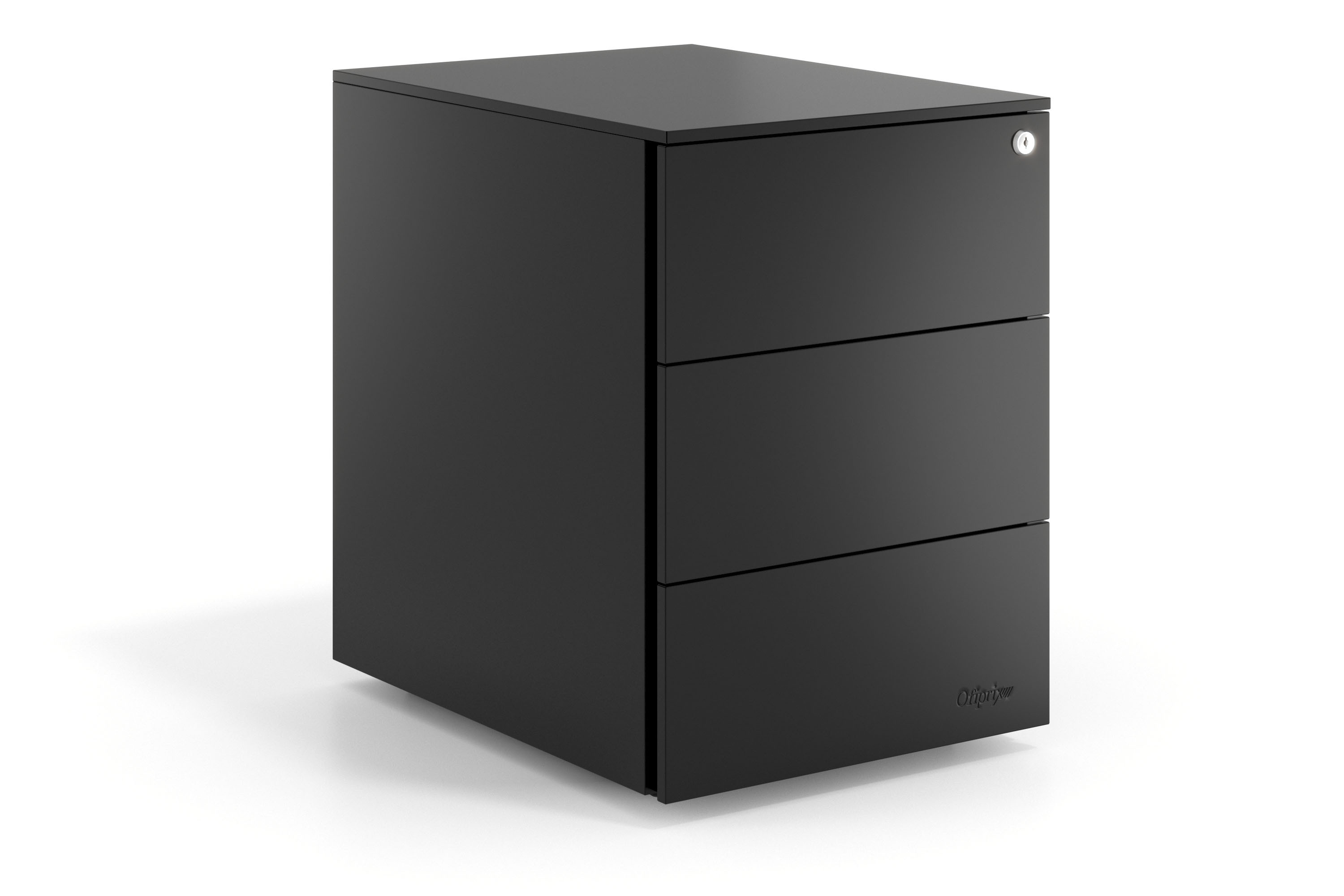 cajonera de escritorio negro mybox 3 cajones 1