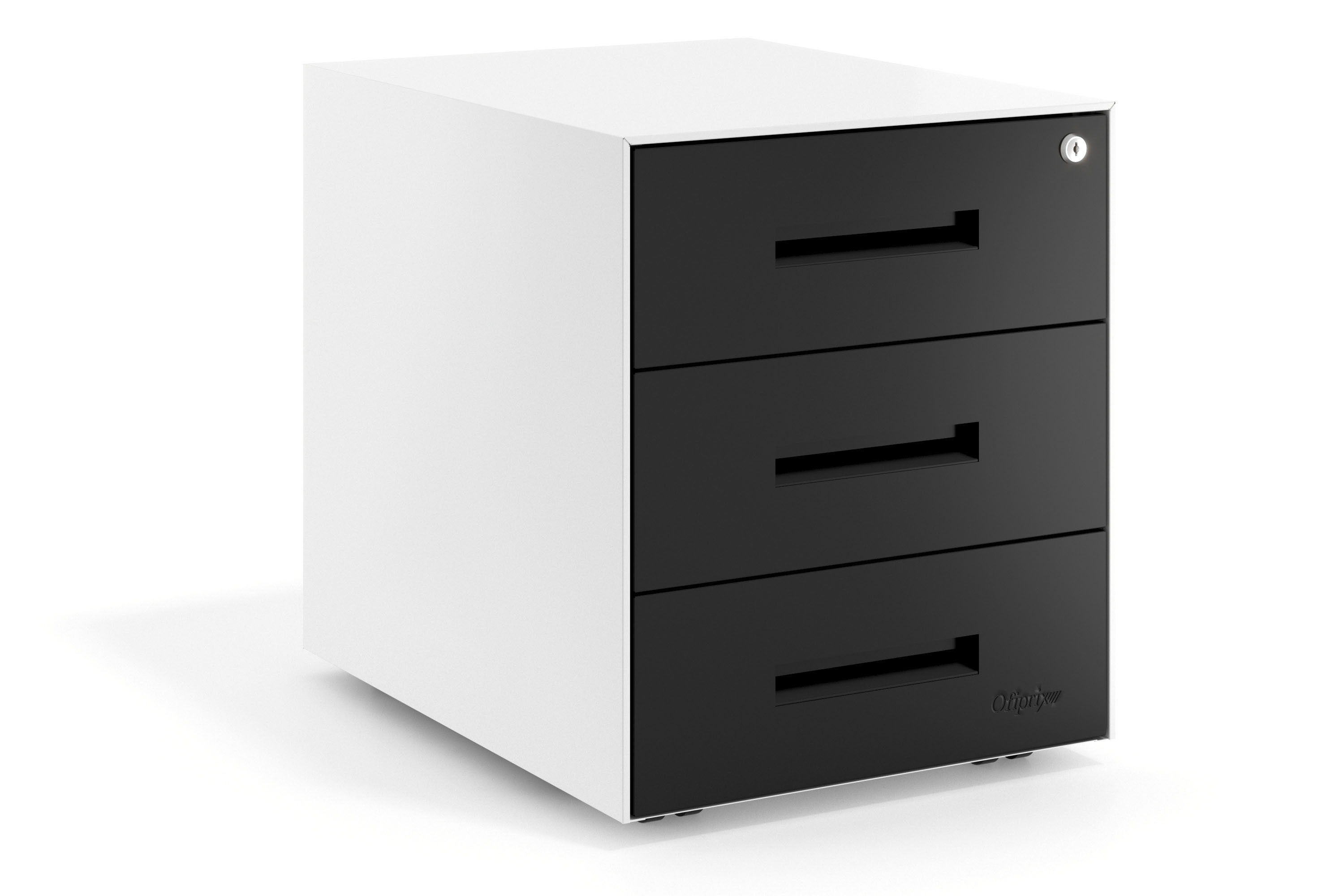 cajonera de escritorio negro strong 3 cajones 1