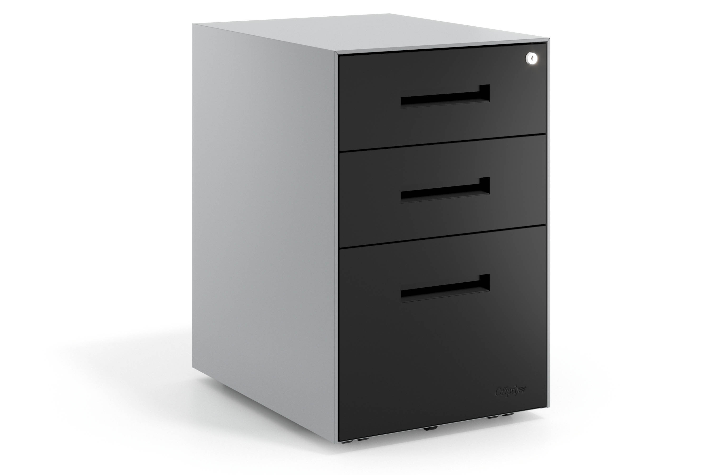 cajonera de escritorio negro strong 2 cajones archivo 1