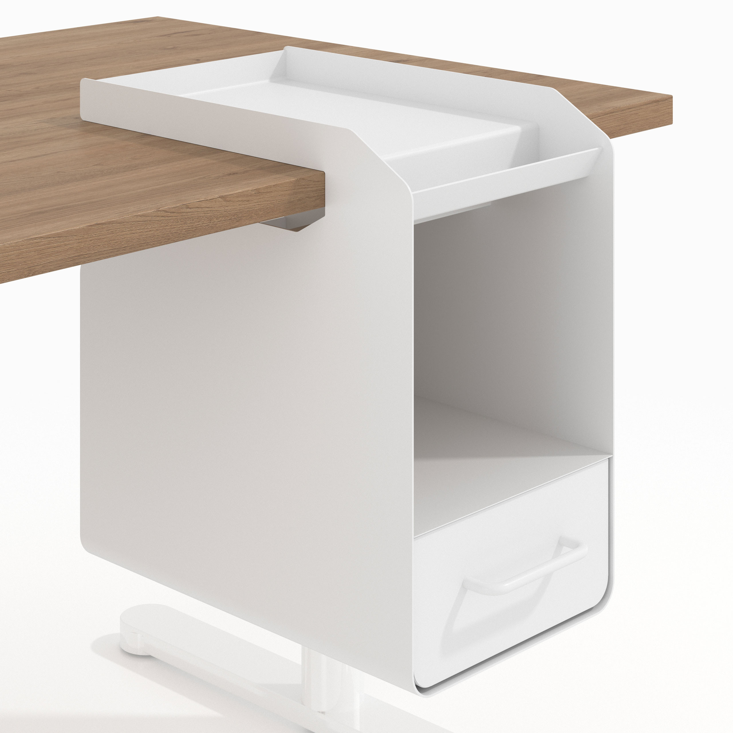 cajonera de escritorio blanco xenon 1