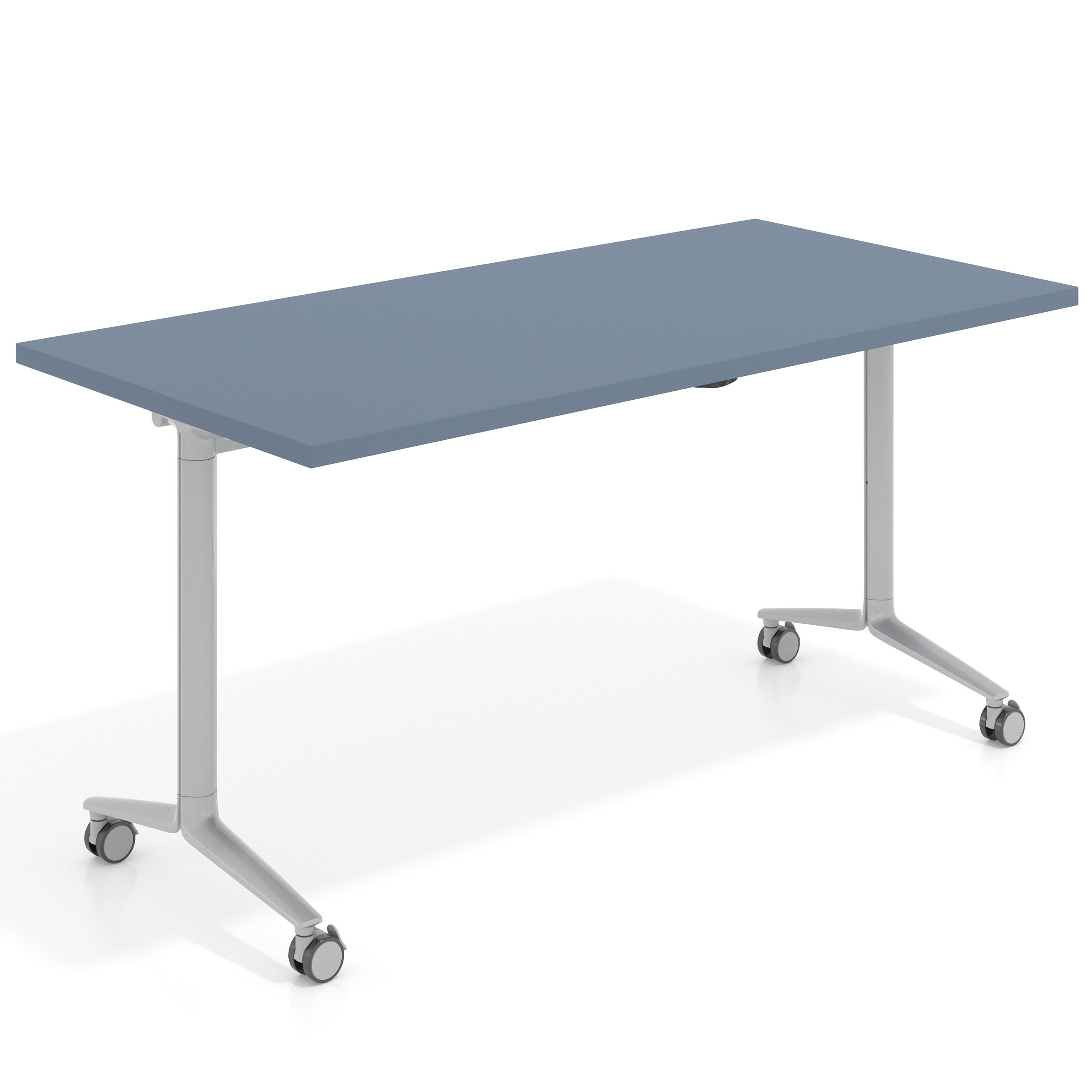 mesa de escritorio plegable 150x75 azul talco pivot mesa plegable rectangular 1