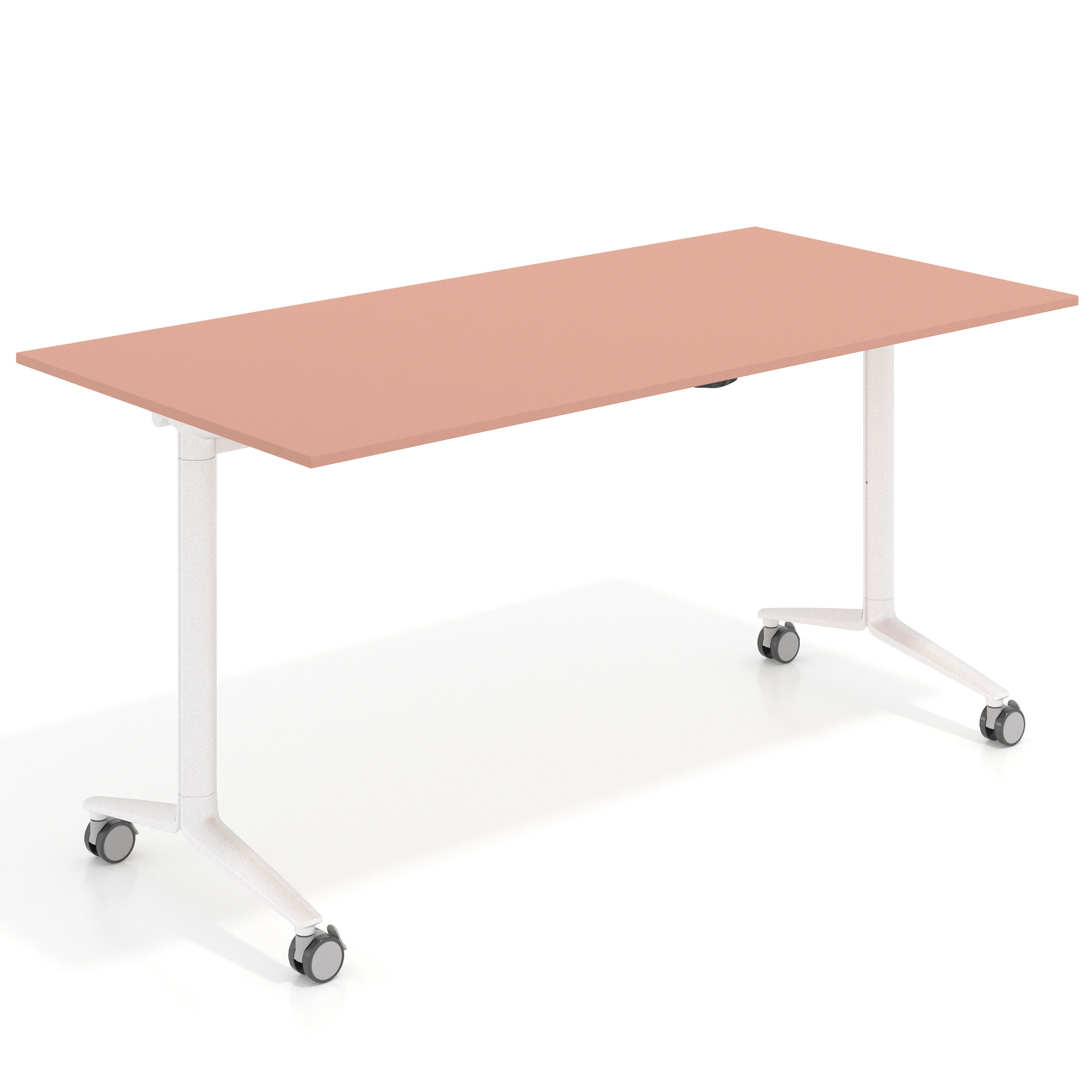 mesa de escritorio plegable 150x75 rosa talco pivot mesa plegable rectangular 1