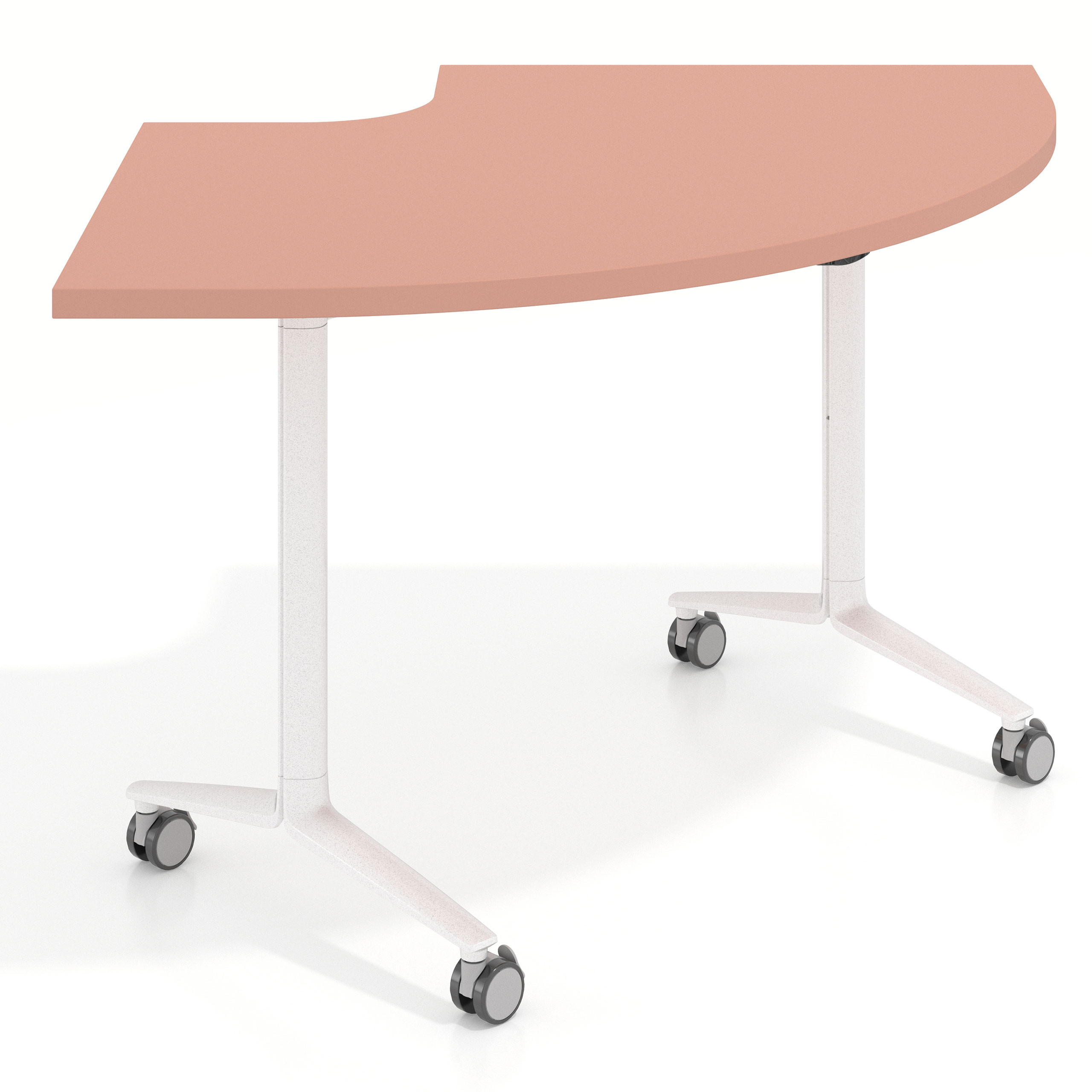 mesa de escritorio plegable 155x93 rosa talco pivot mesa plegable corner 1