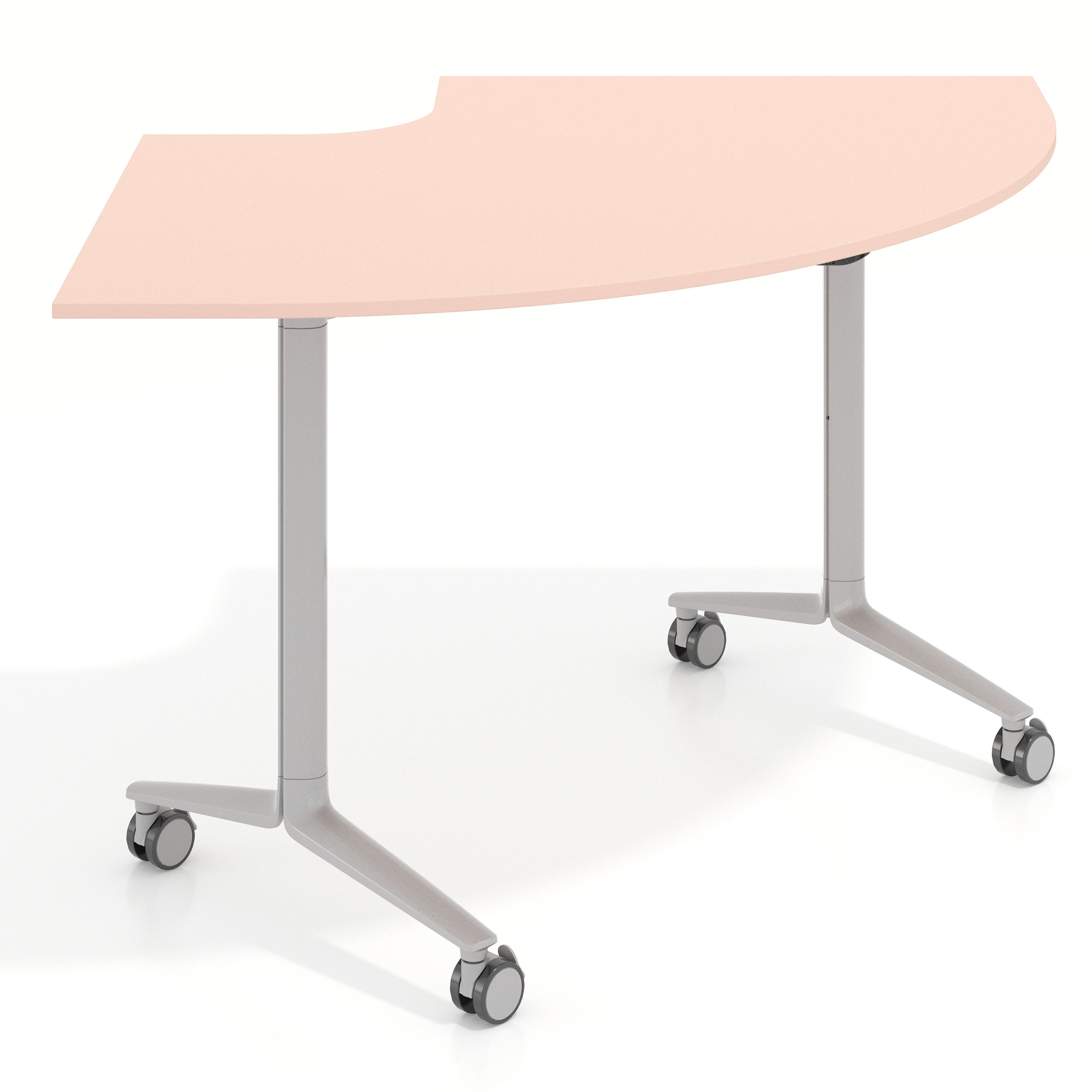 mesa de escritorio plegable 155x93 rosa nube pivot mesa plegable corner 1