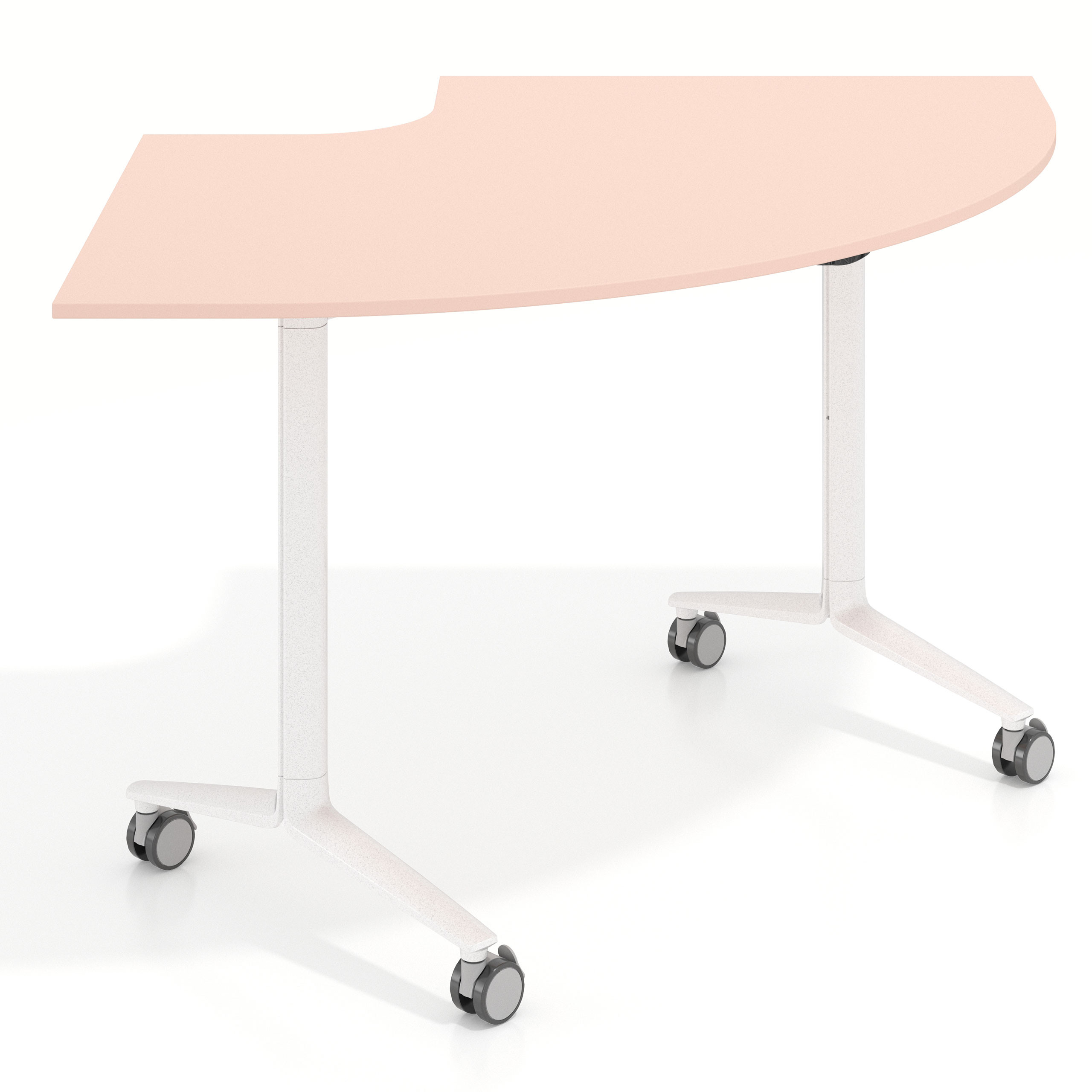 mesa de escritorio plegable 155x93 rosa nube pivot mesa plegable corner 1