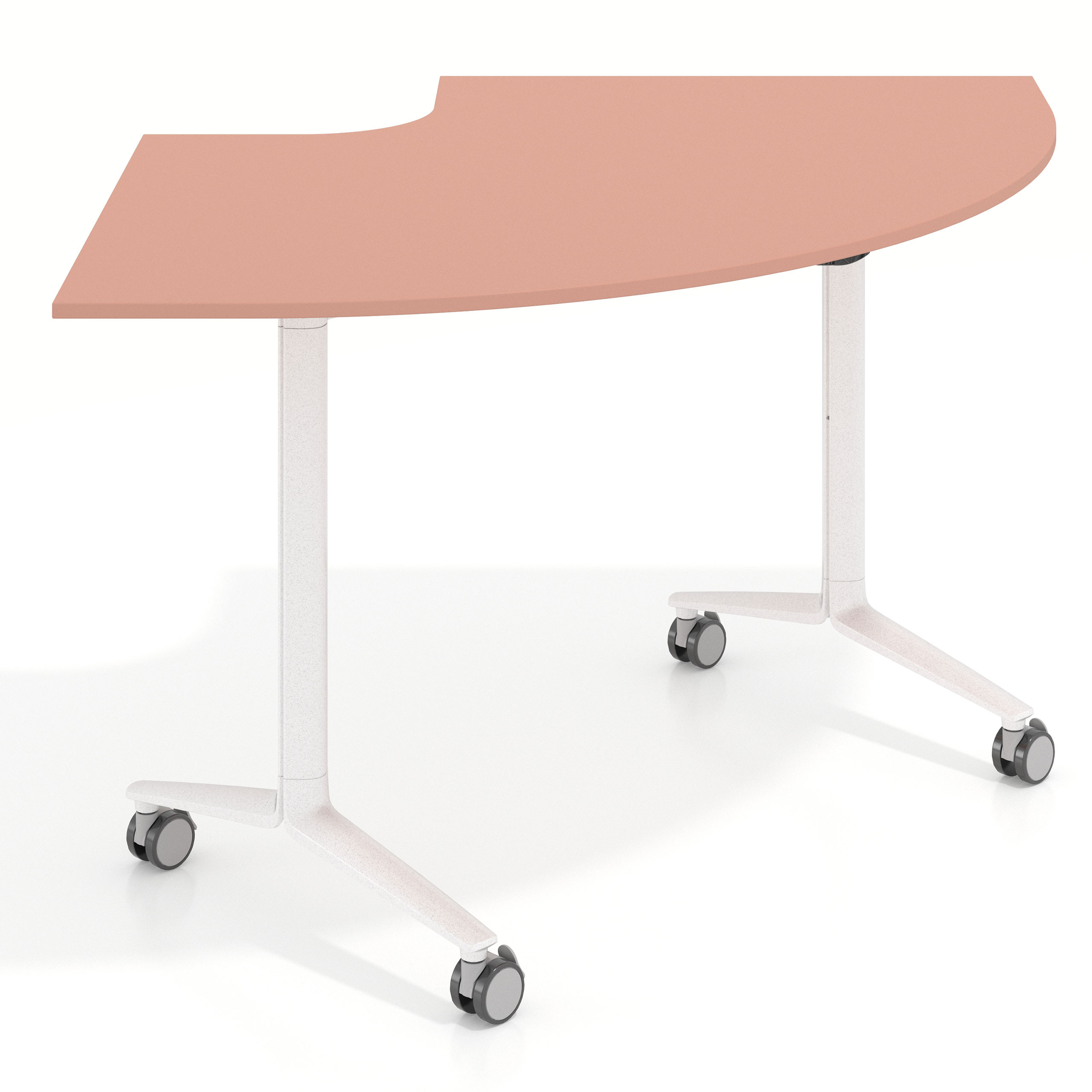 mesa de escritorio plegable 155x93 rosa talco pivot mesa plegable corner 1