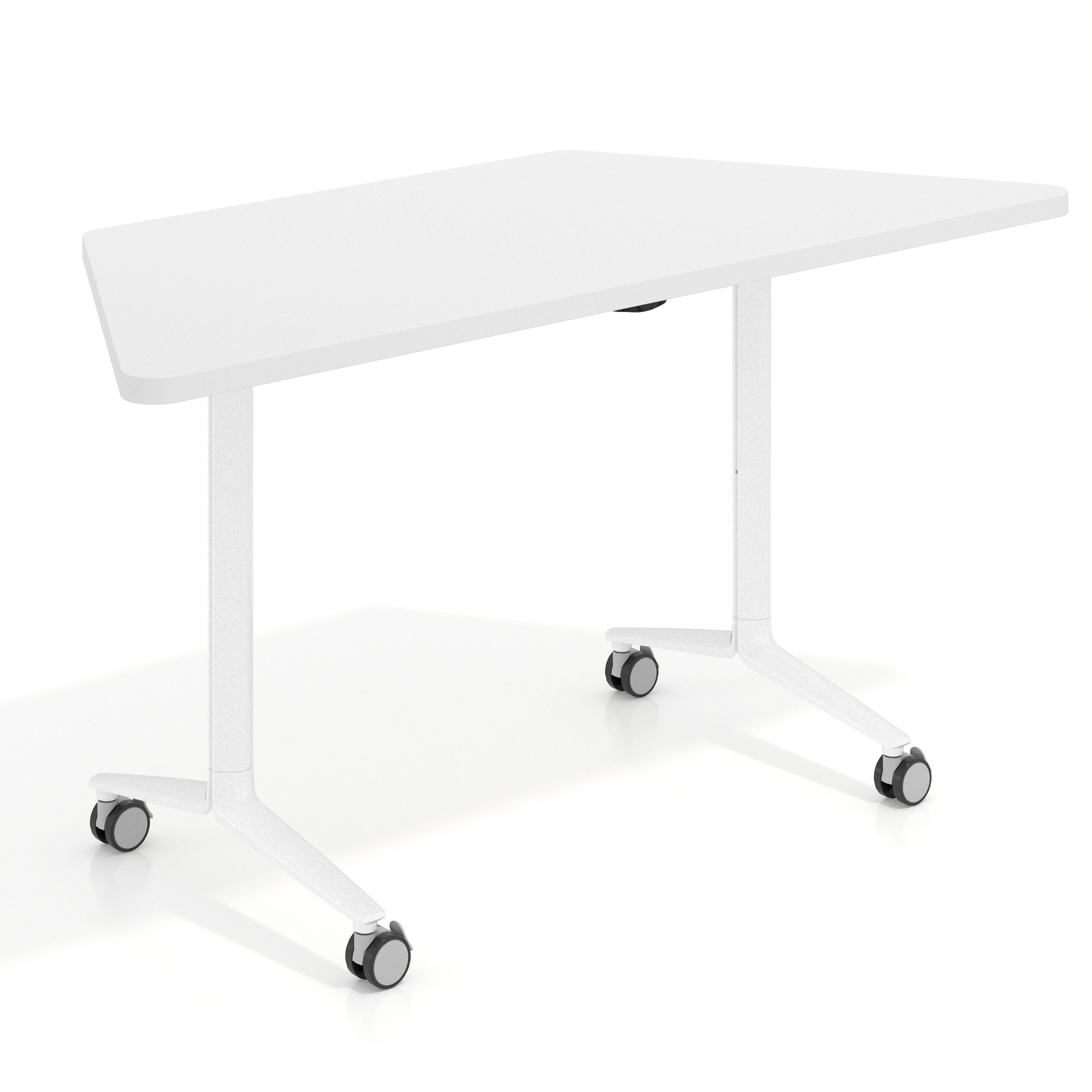 mesa de escritorio plegable 150x65 blanco mate pivot mesa plegable trapezoidal 1