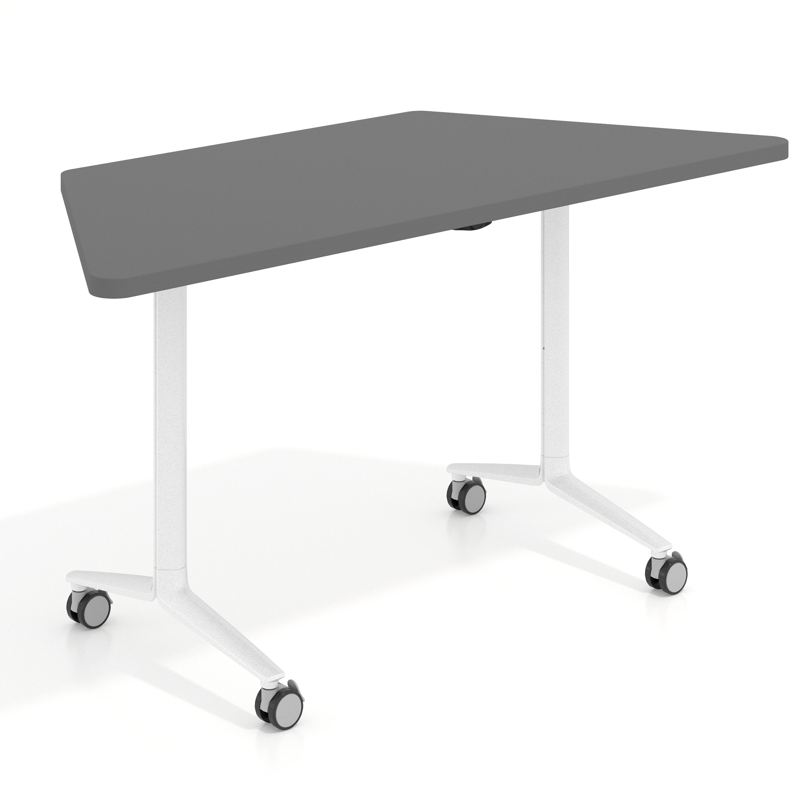 mesa de escritorio plegable 150x65 gris tormenta pivot mesa plegable trapezoidal 1