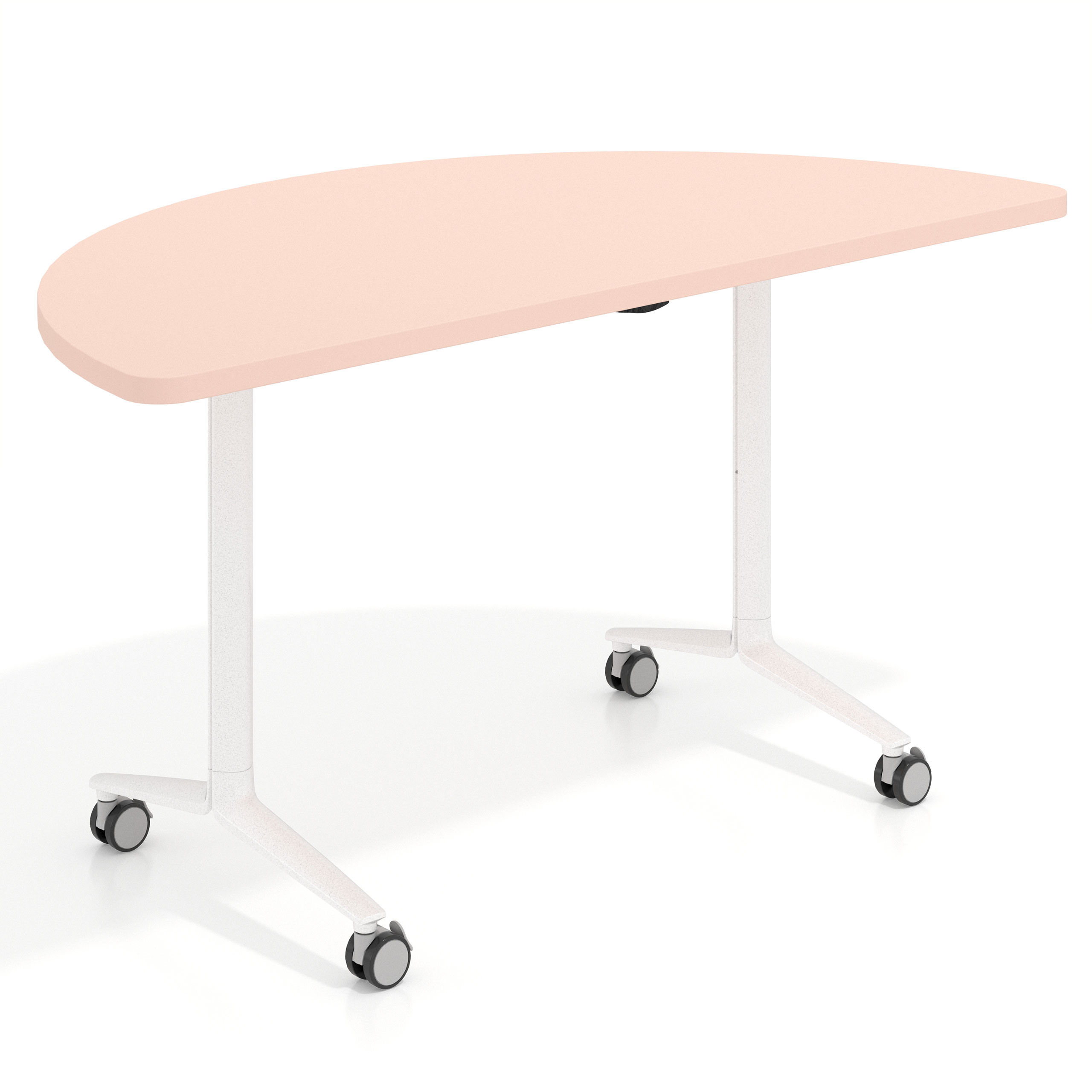 mesa de escritorio plegable 150x75 rosa nube pivot mesa plegable semicirculo 1