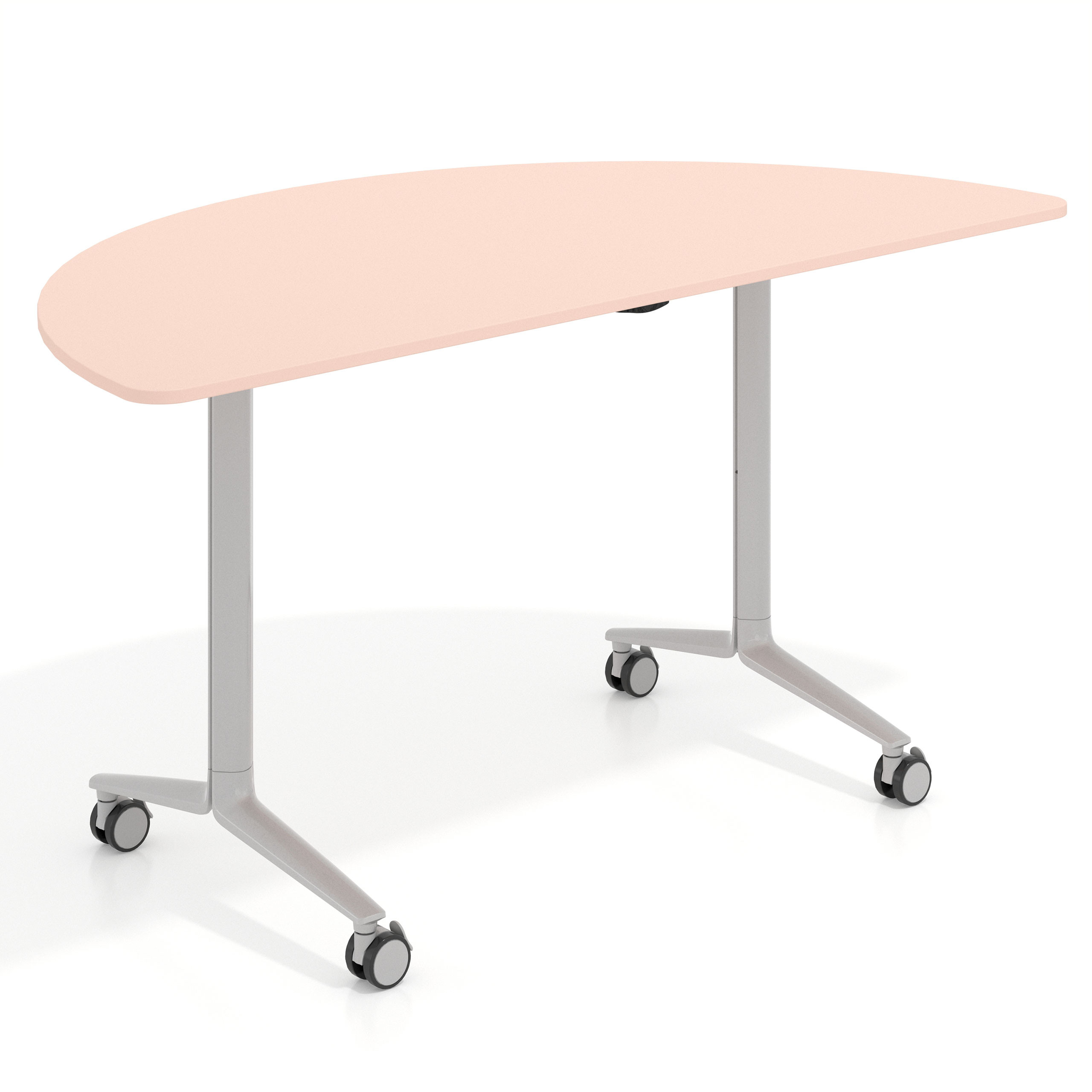 mesa de escritorio plegable 150x75 rosa nube pivot mesa plegable semicirculo 1