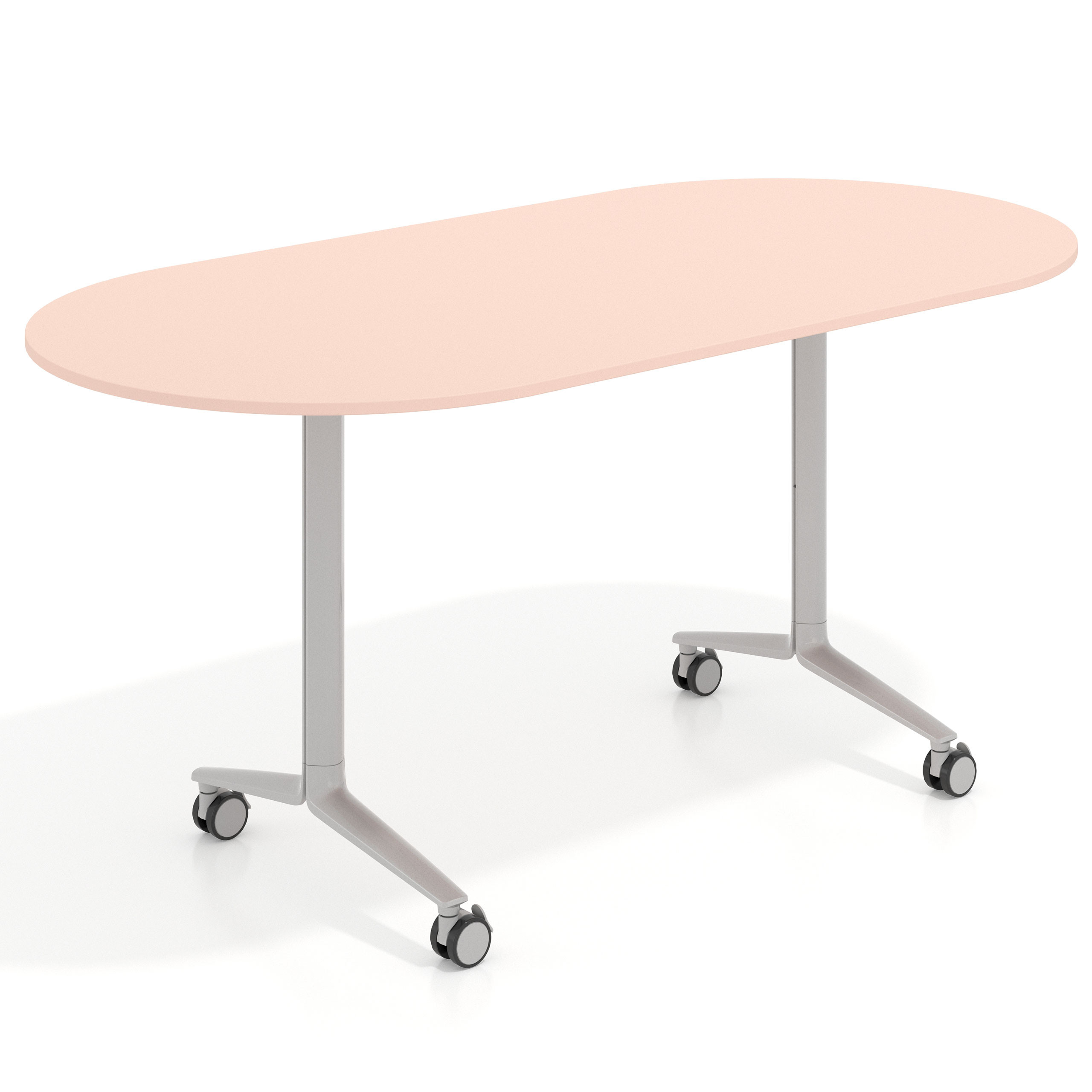 mesa de escritorio plegable 160x80 rosa nube pivot mesa plegable ovalada 1