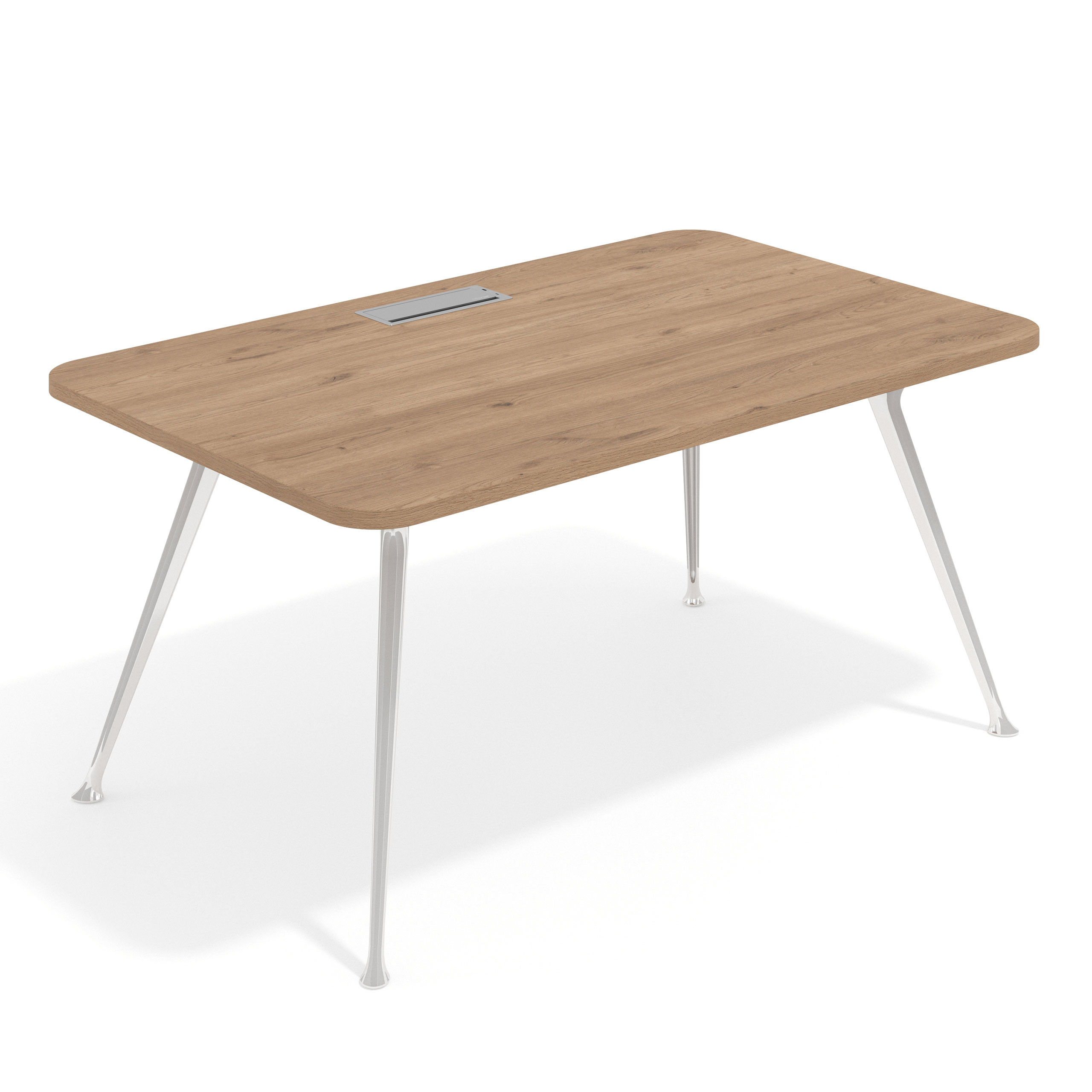 mesa de direccion 100x100 naturale tekno mesa con pasacables 1