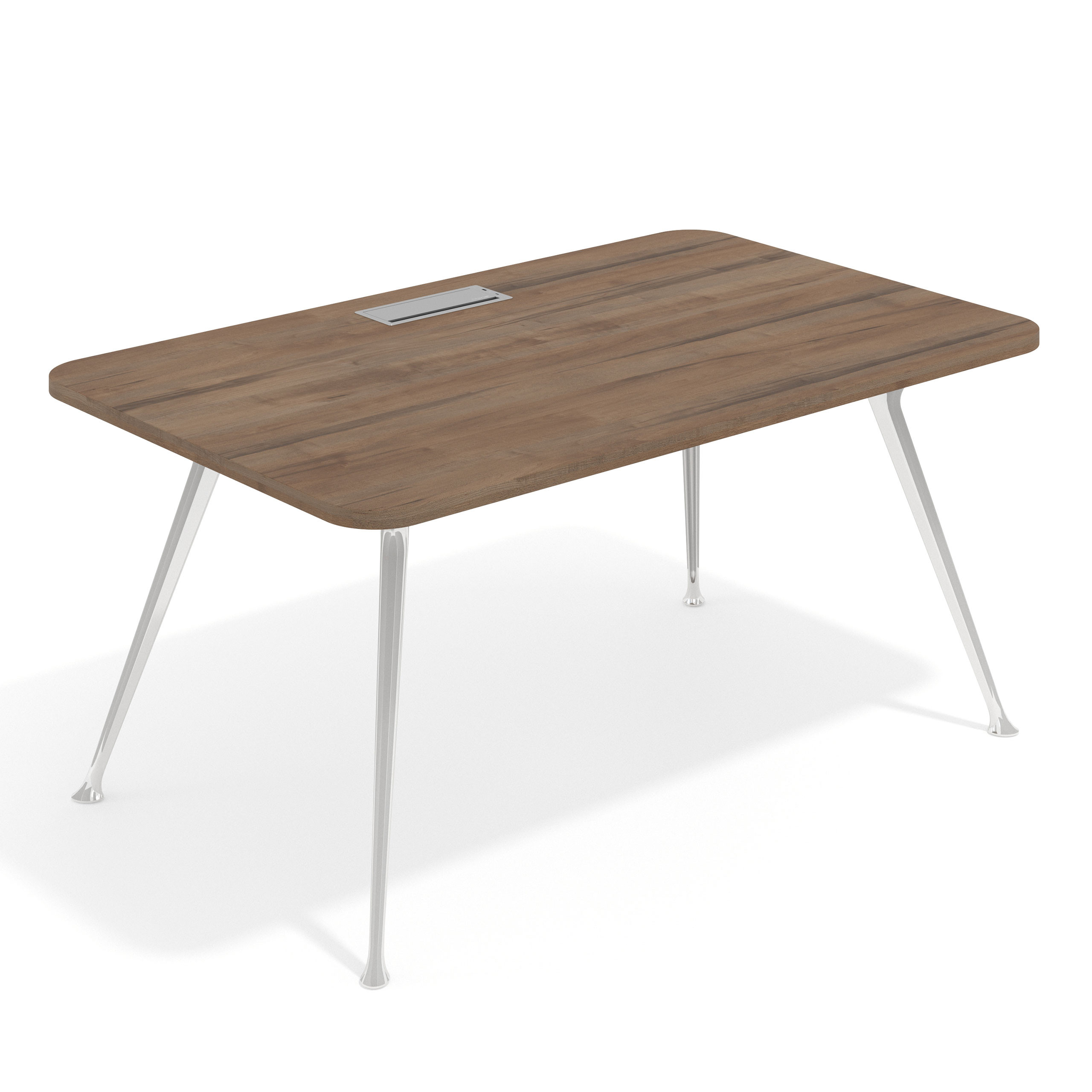 mesa de direccion 100x100 noce sabi tekno mesa con pasacables 1
