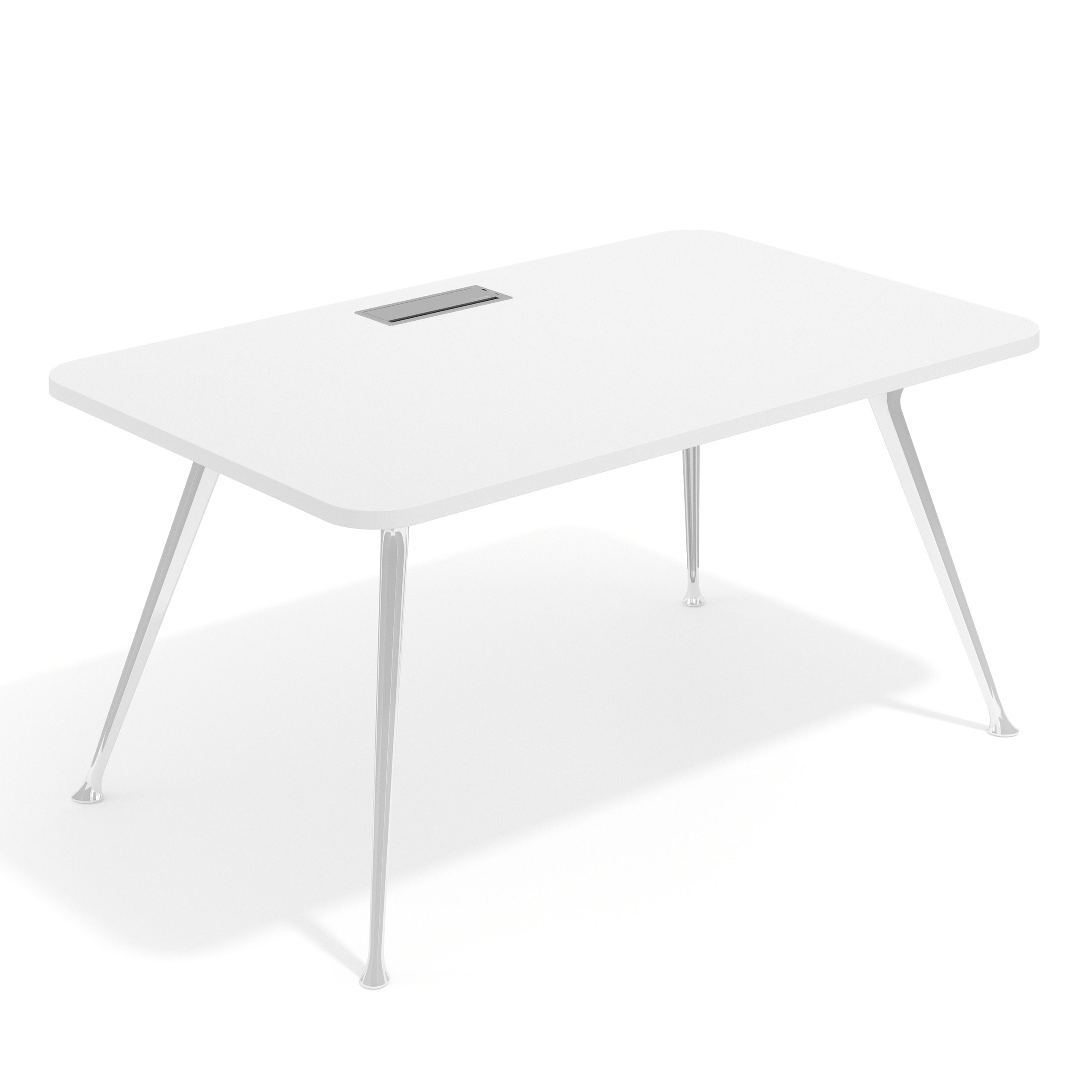 mesa de direccion 140x100 blanco mate tekno mesa con pasacables 1