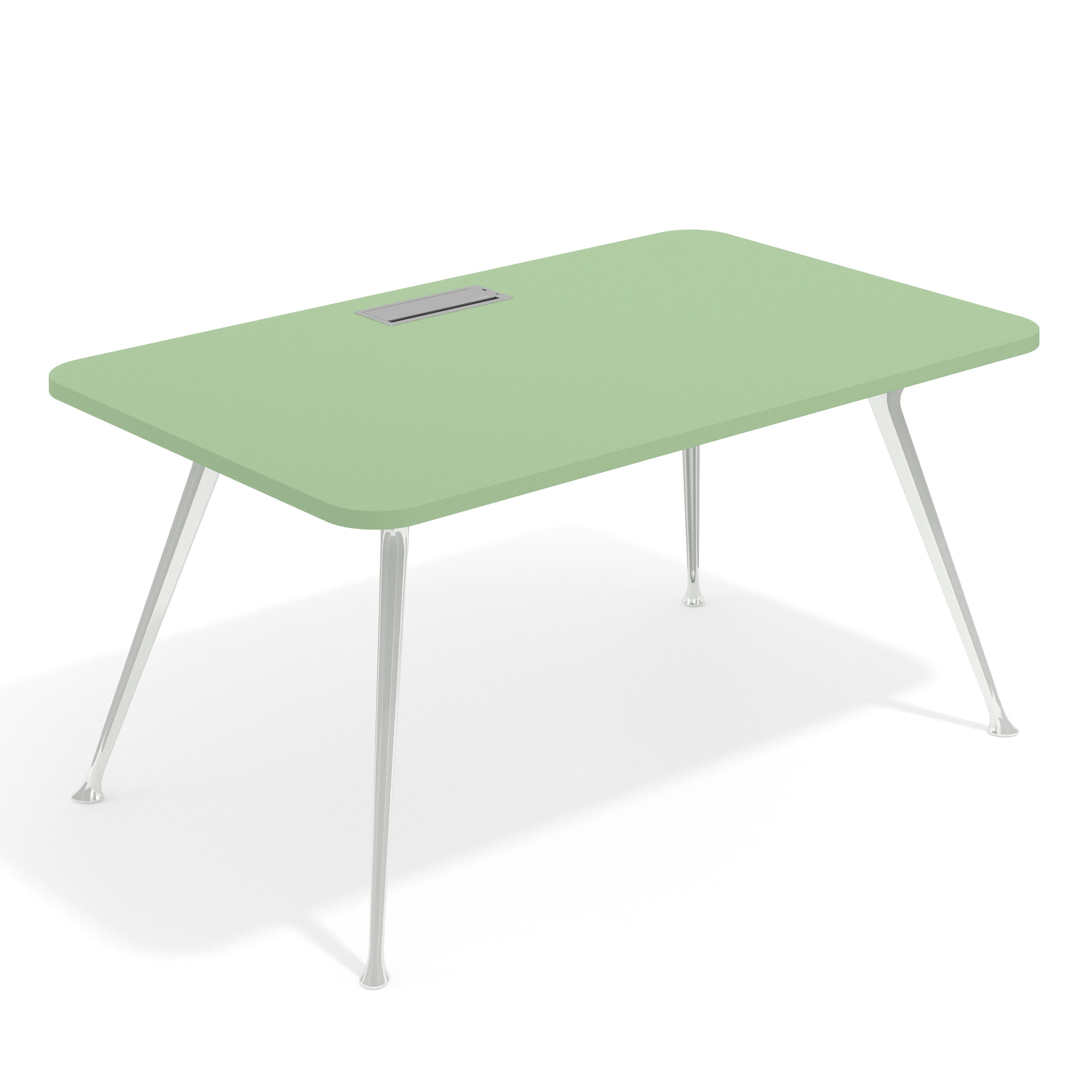 mesa de direccion 200x100 verde talco tekno mesa con pasacables 1