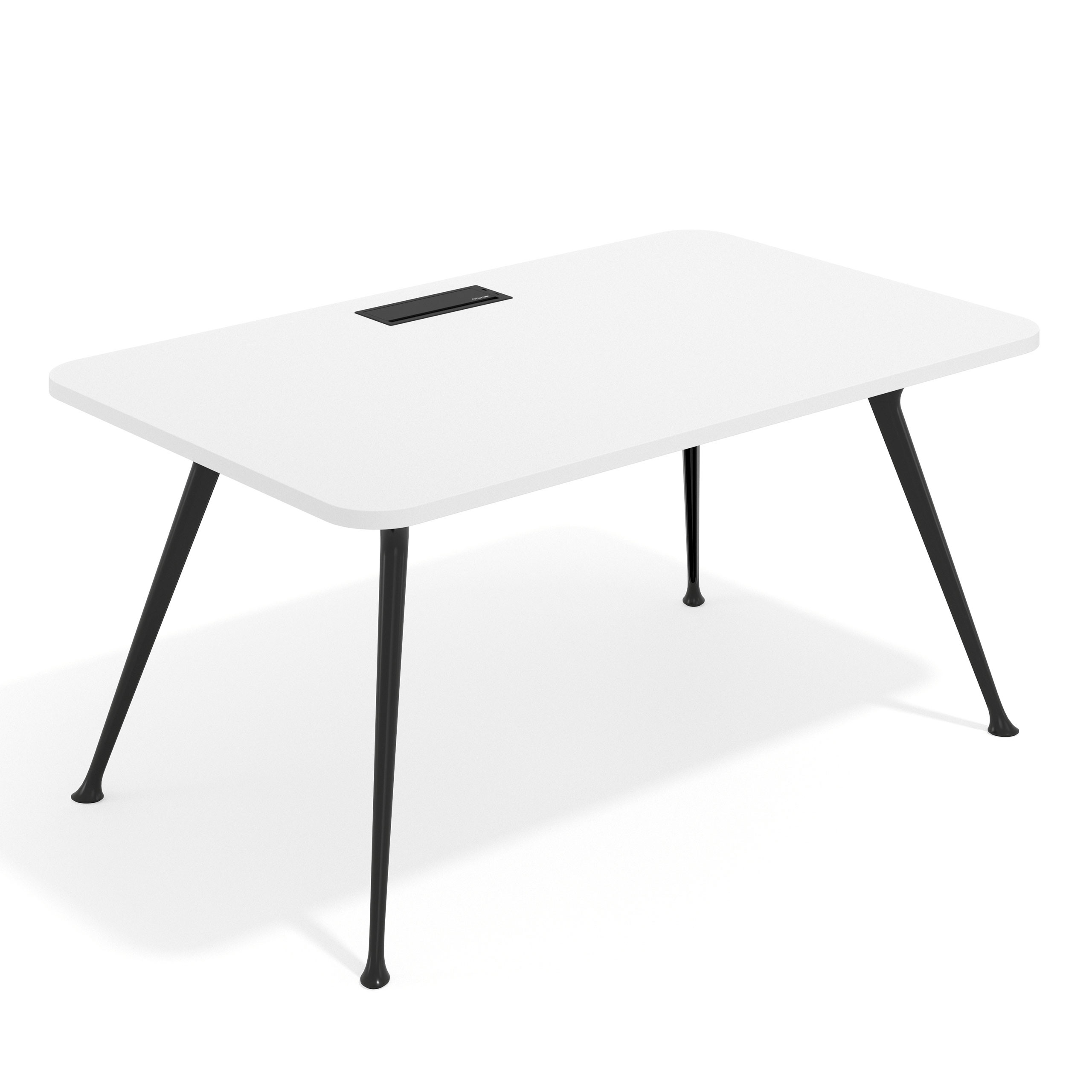 mesa de direccion 100x100 blanco mate tekno mesa con pasacables 1