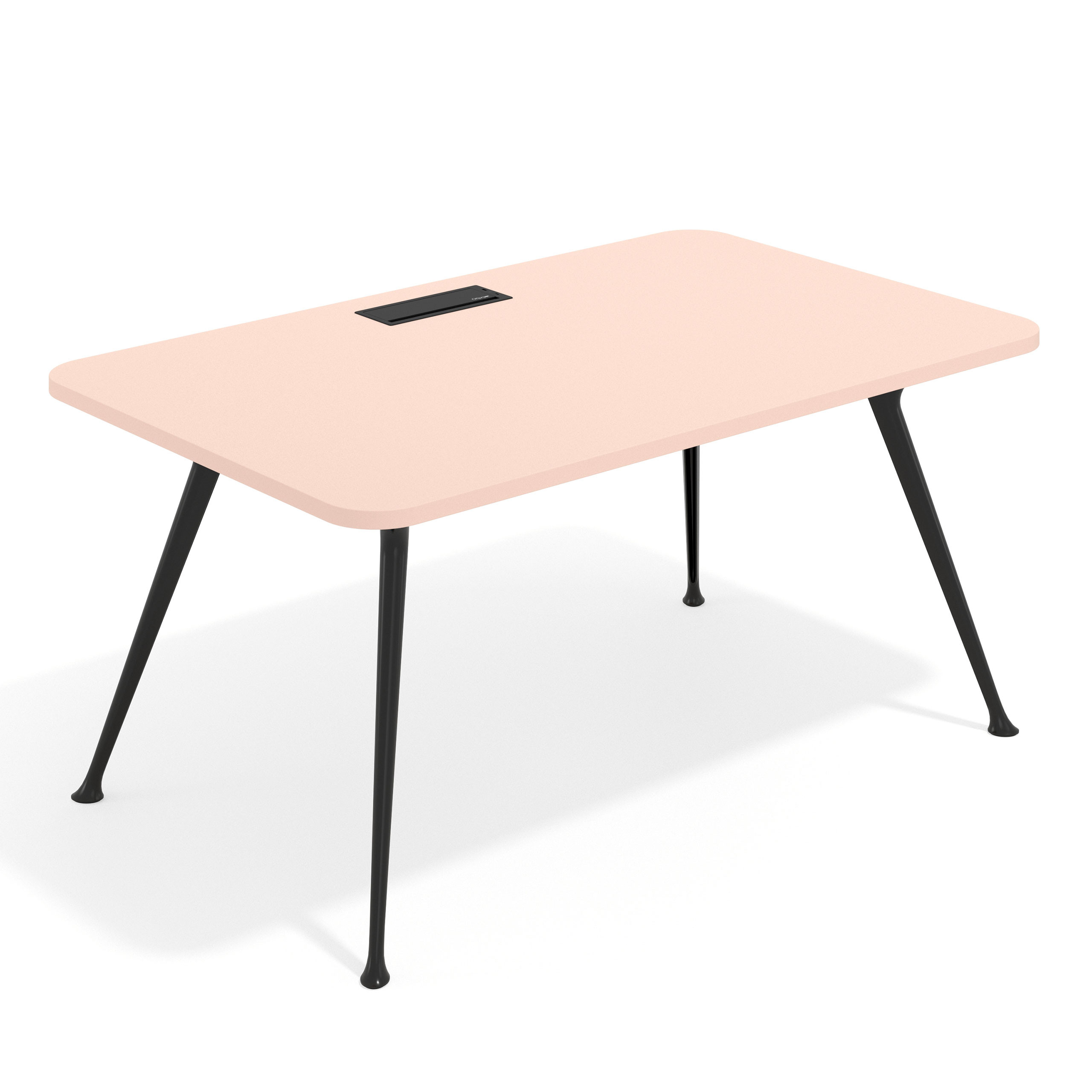 mesa de direccion 100x100 rosa nube tekno mesa con pasacables 1