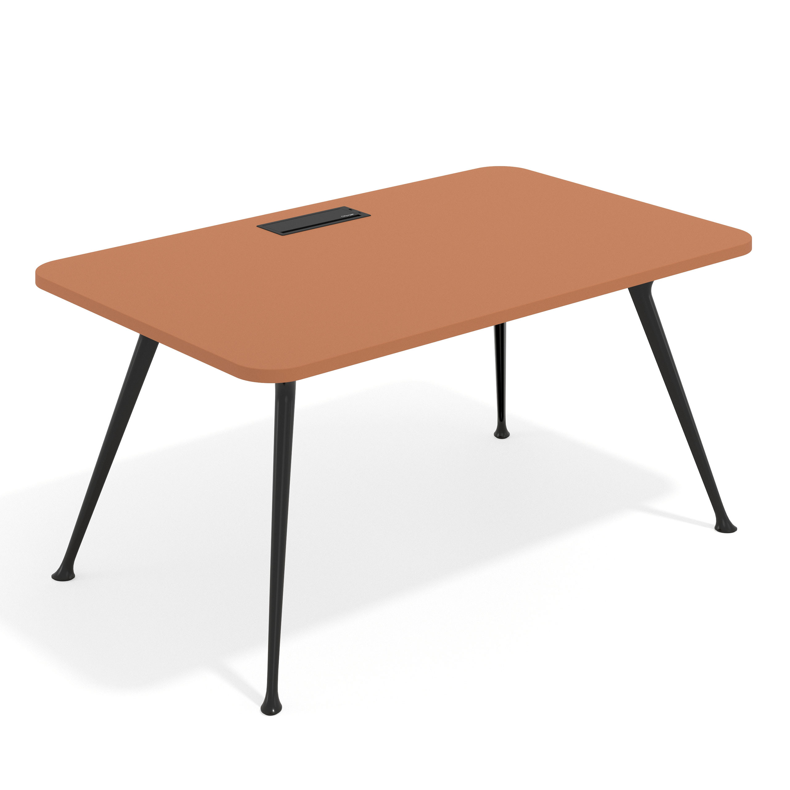 mesa de direccion 140x100 terracota tekno mesa con pasacables 1