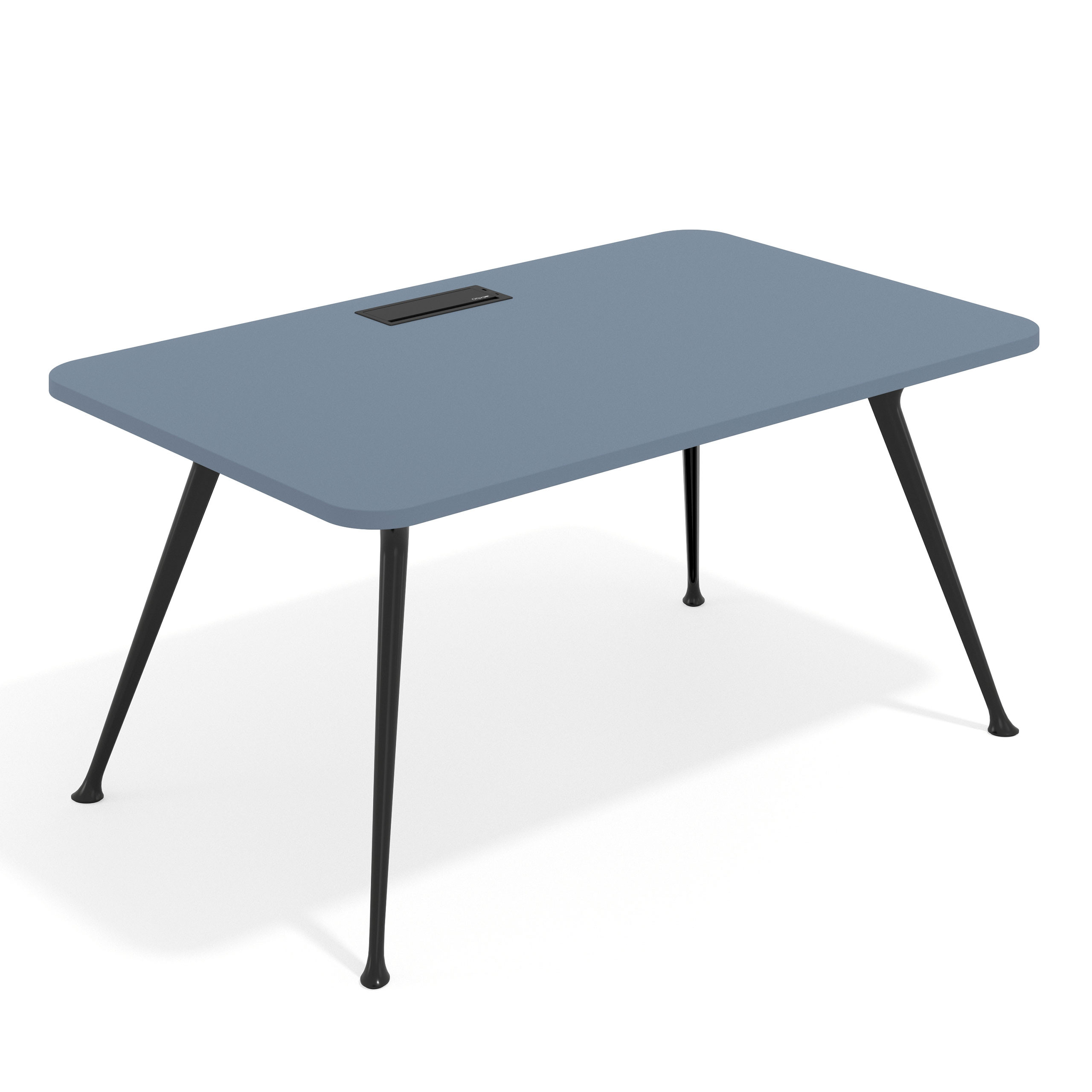 mesa de direccion 100x100 azul talco tekno mesa con pasacables 1
