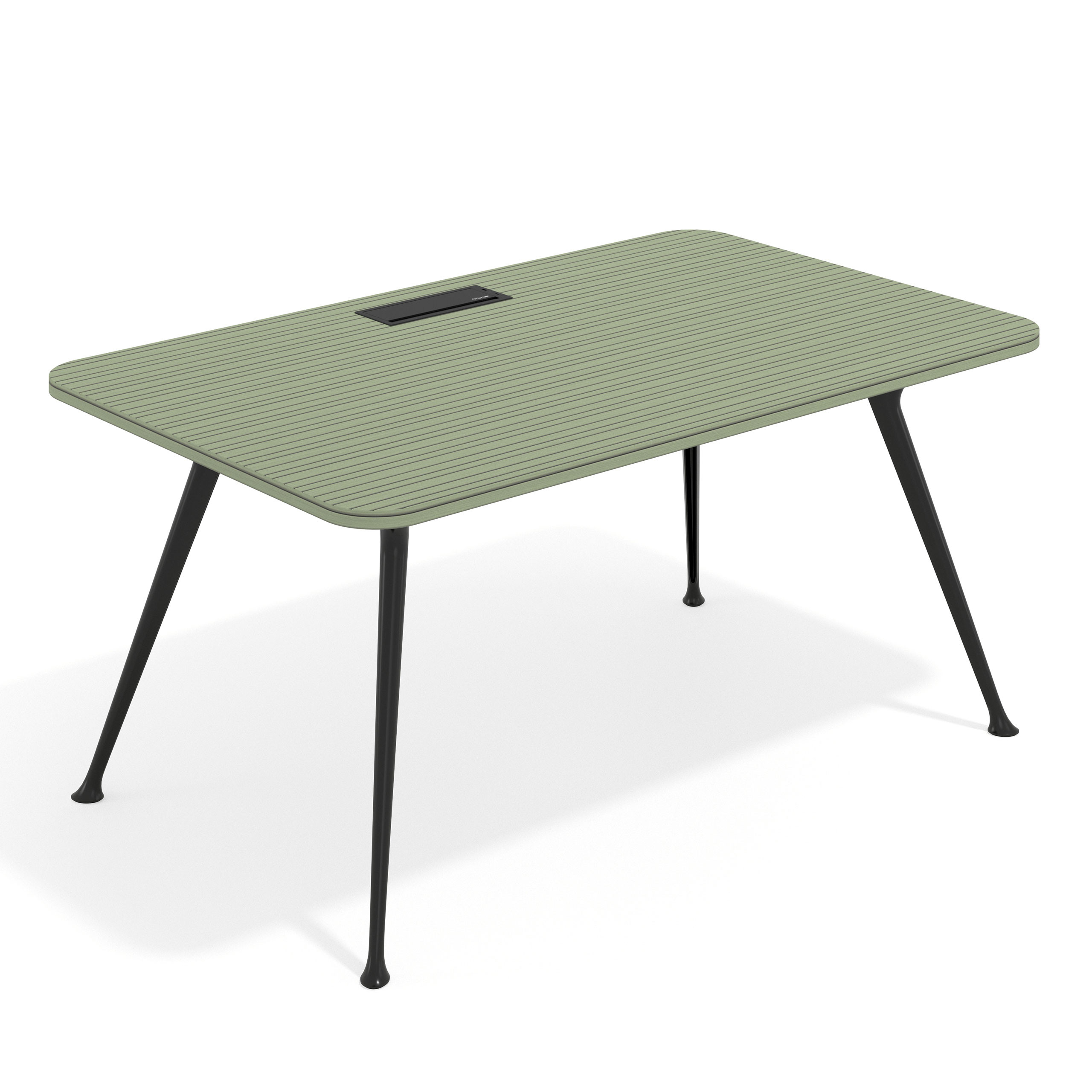 mesa de direccion 100x100 rayado sauce tekno mesa con pasacables 1