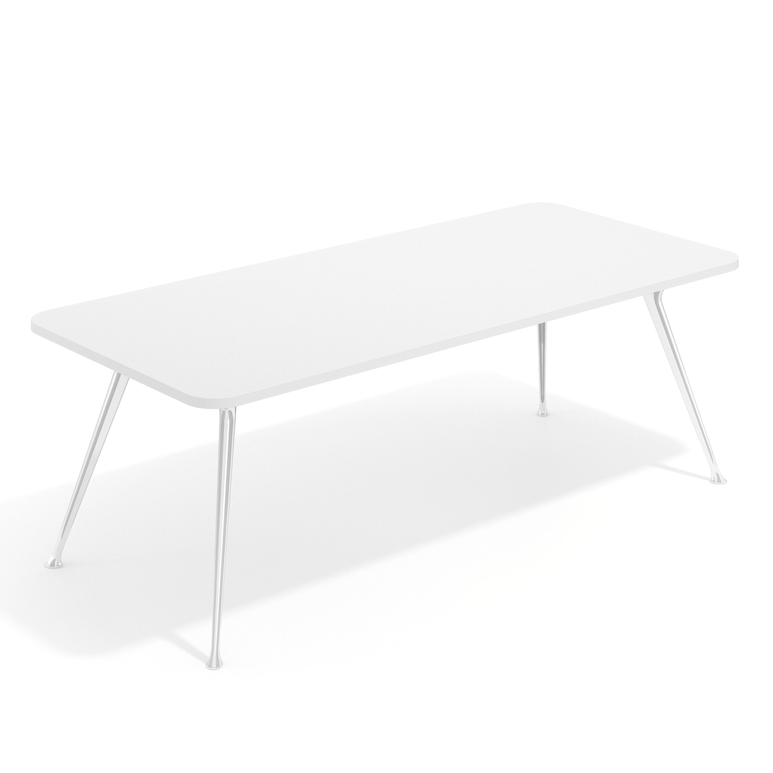 mesa reuniones 220x100 blanco mate tekno mesa sin pasacables 1