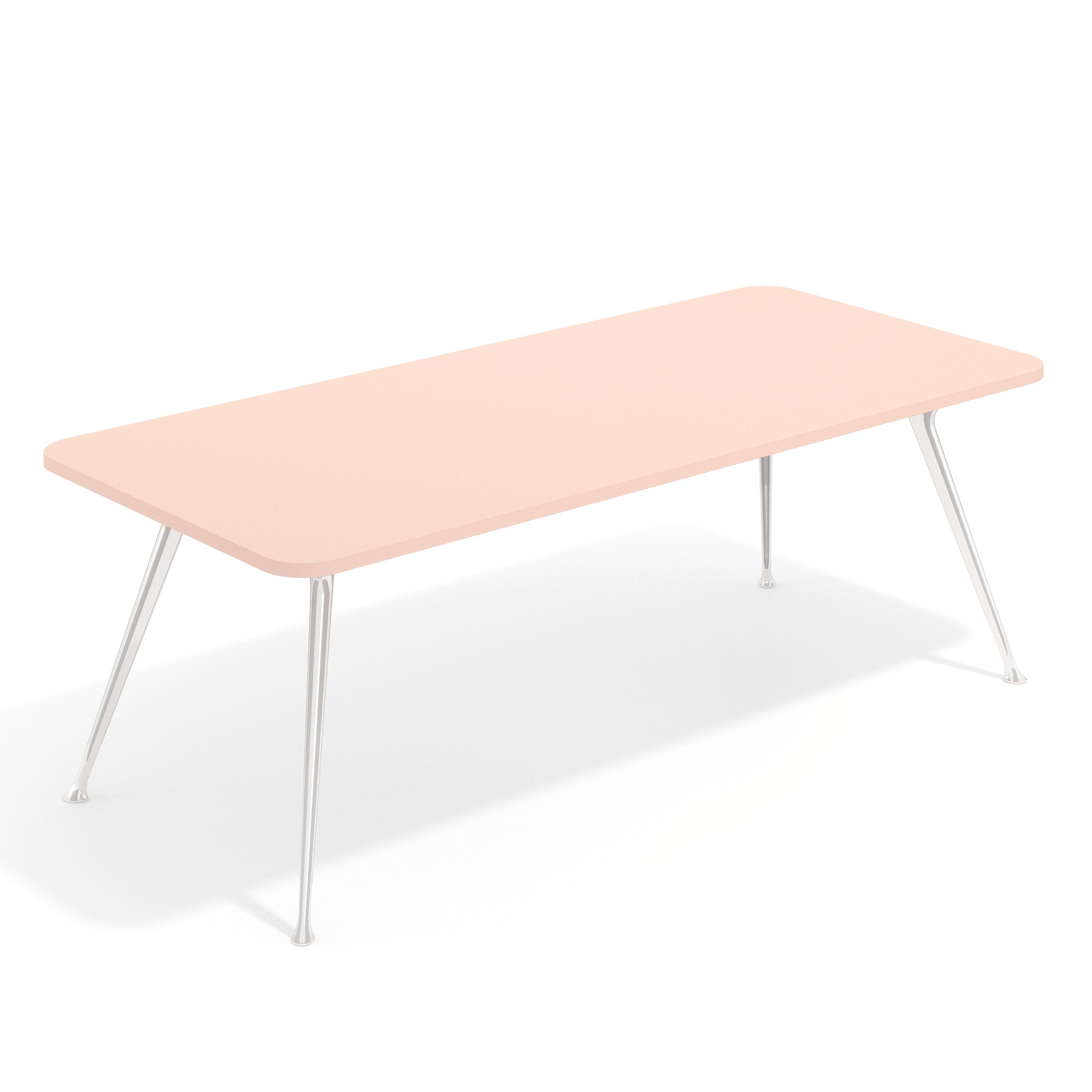 mesa reuniones 220x100 rosa nube tekno mesa sin pasacables 1