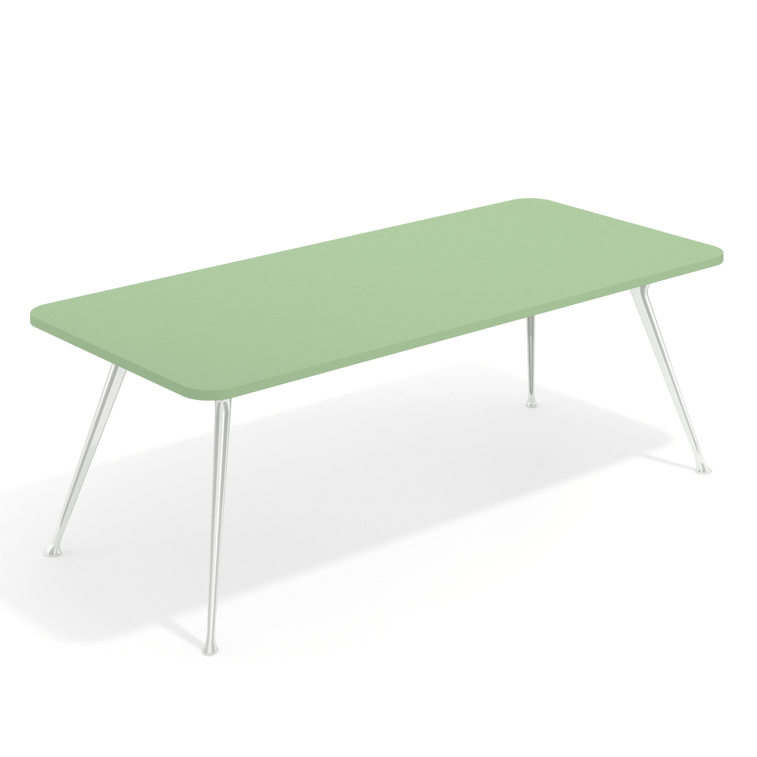 mesa reuniones 220x100 verde talco tekno mesa sin pasacables 1