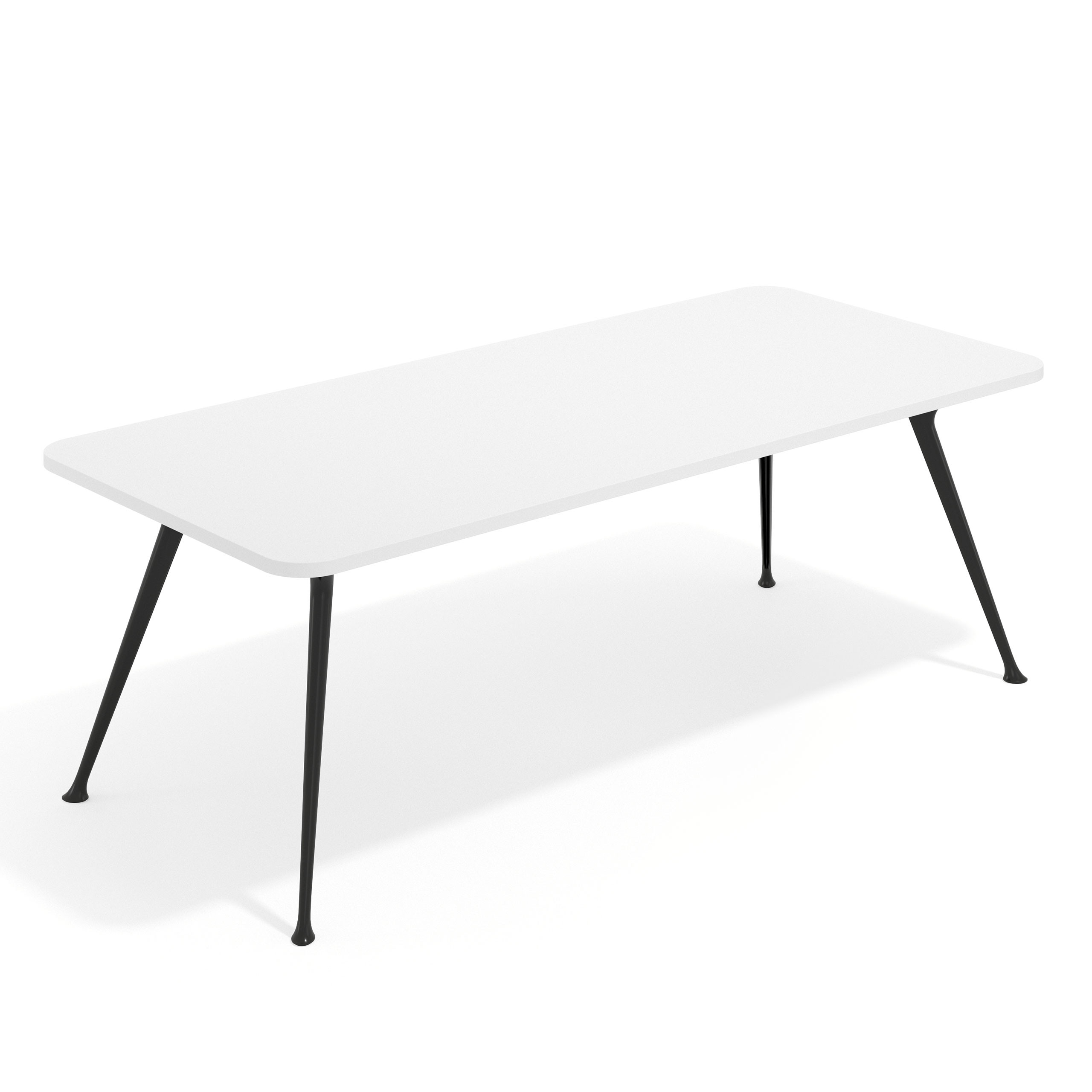 mesa reuniones 220x100 blanco mate tekno mesa sin pasacables 1