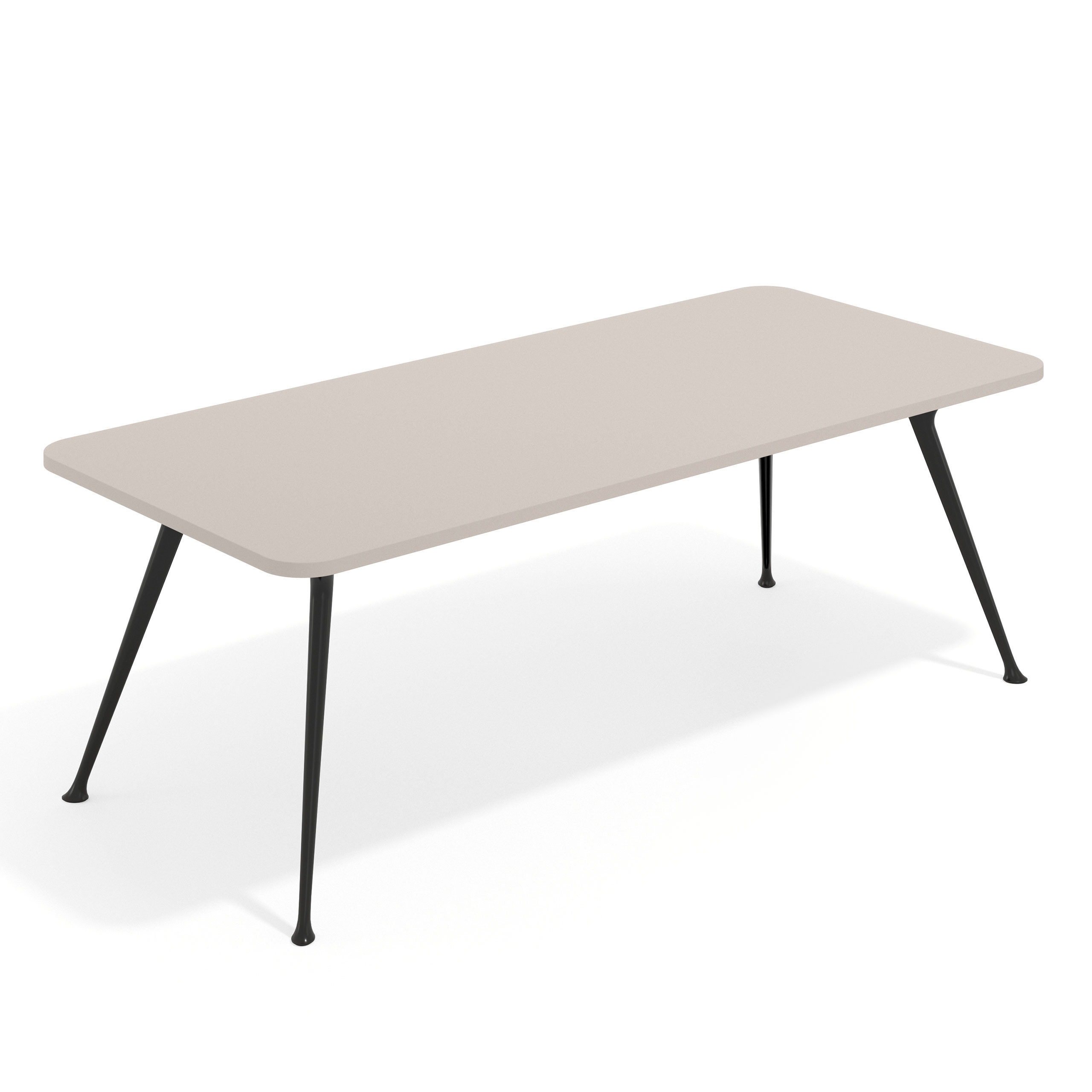 mesa reuniones 220x100 gris coco tekno mesa sin pasacables 1