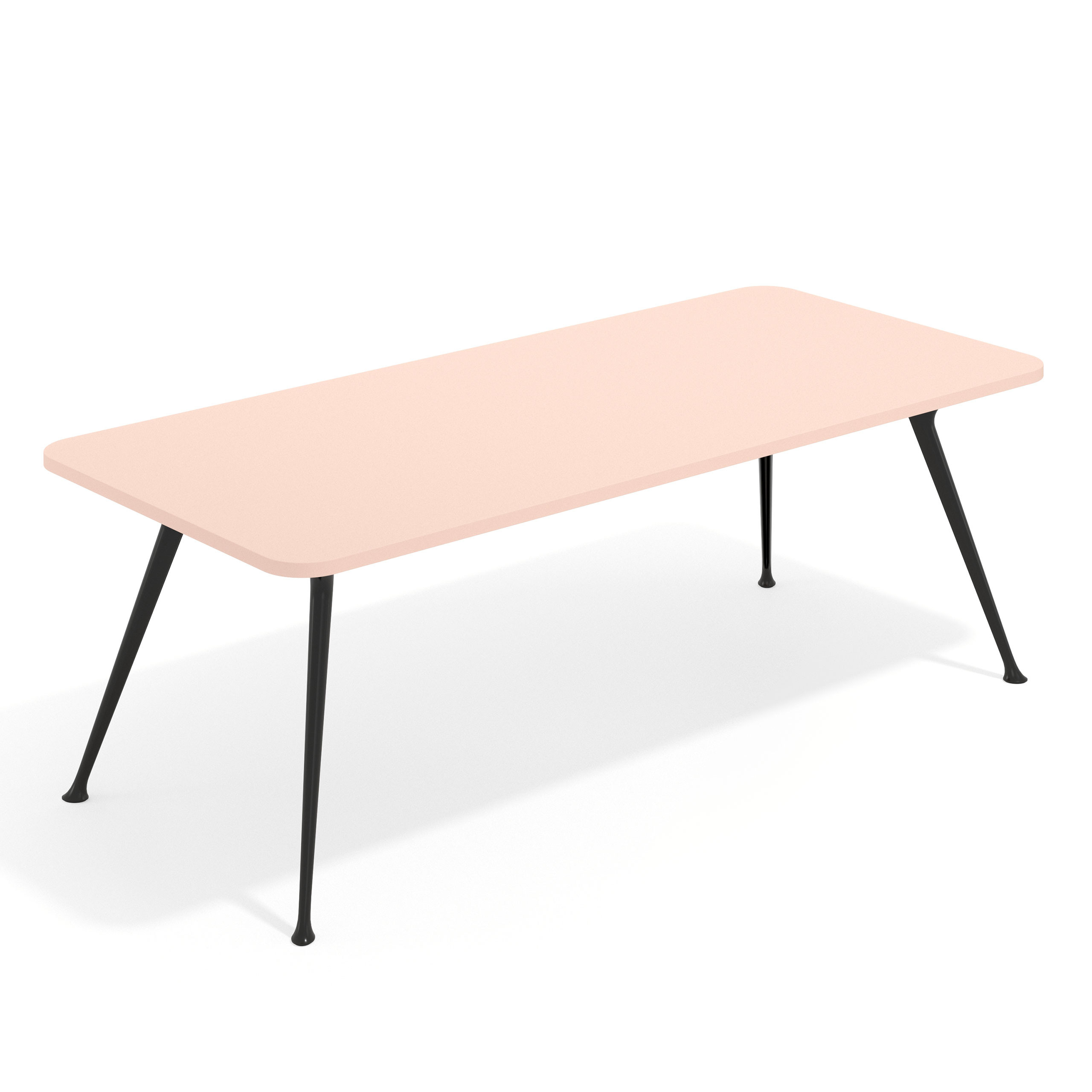 mesa reuniones 220x100 rosa nube tekno mesa sin pasacables 1