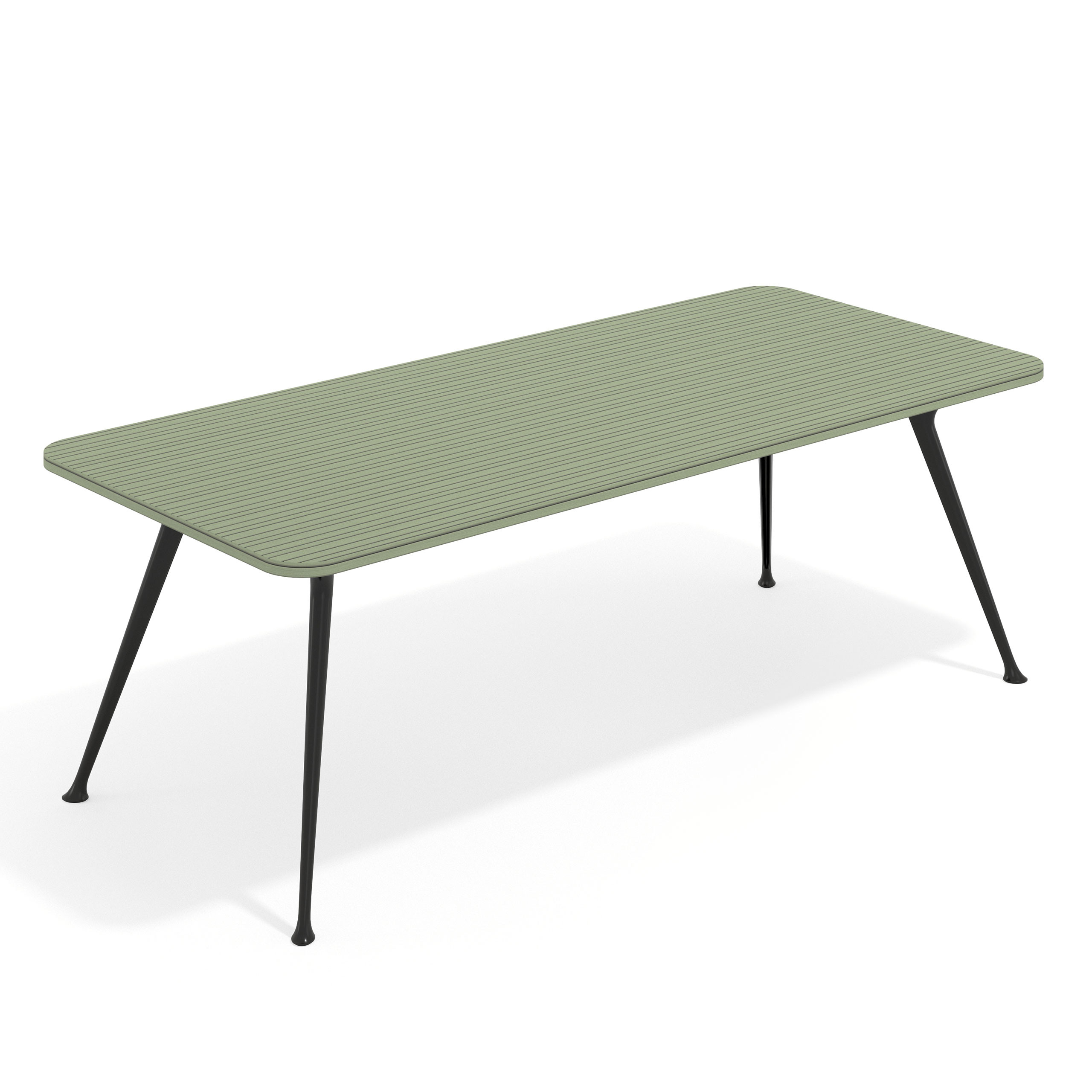 mesa reuniones 220x100 rayado sauce tekno mesa sin pasacables 1