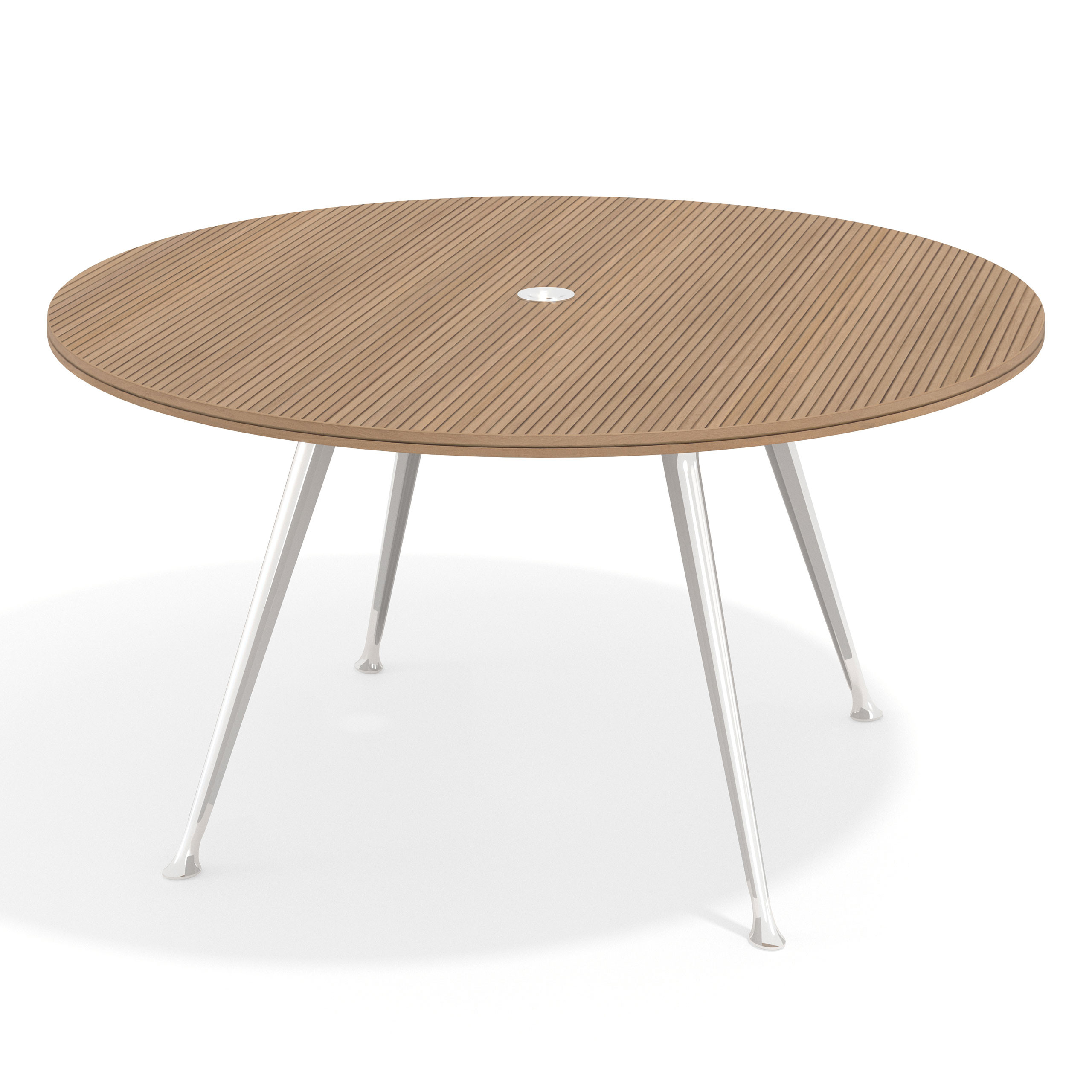 mesa reuniones 150cm rayado natural tekno mesa de reuniones 150cm 1