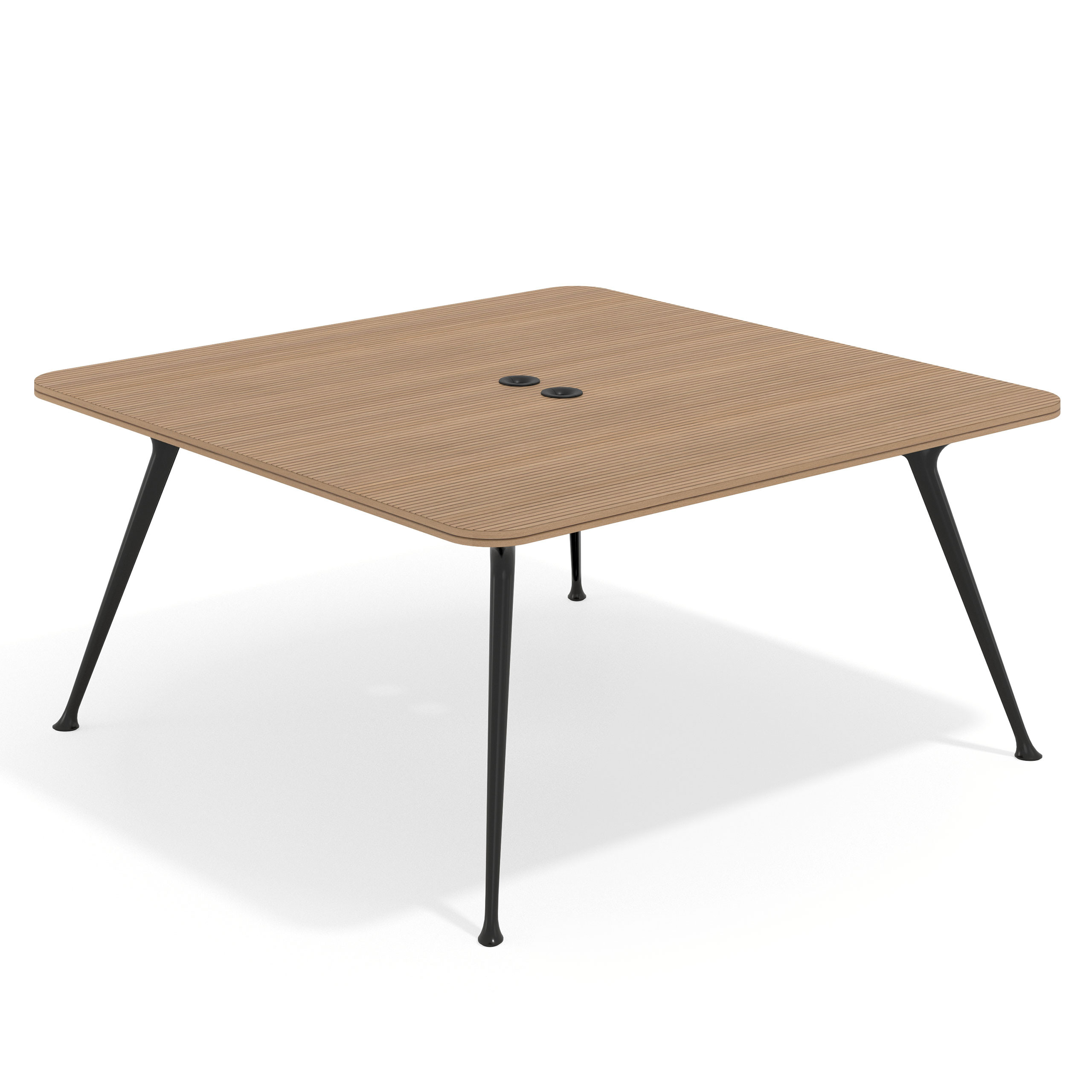 mesa reuniones 160x160 rayado natural tekno mesa fondo 160cm 1
