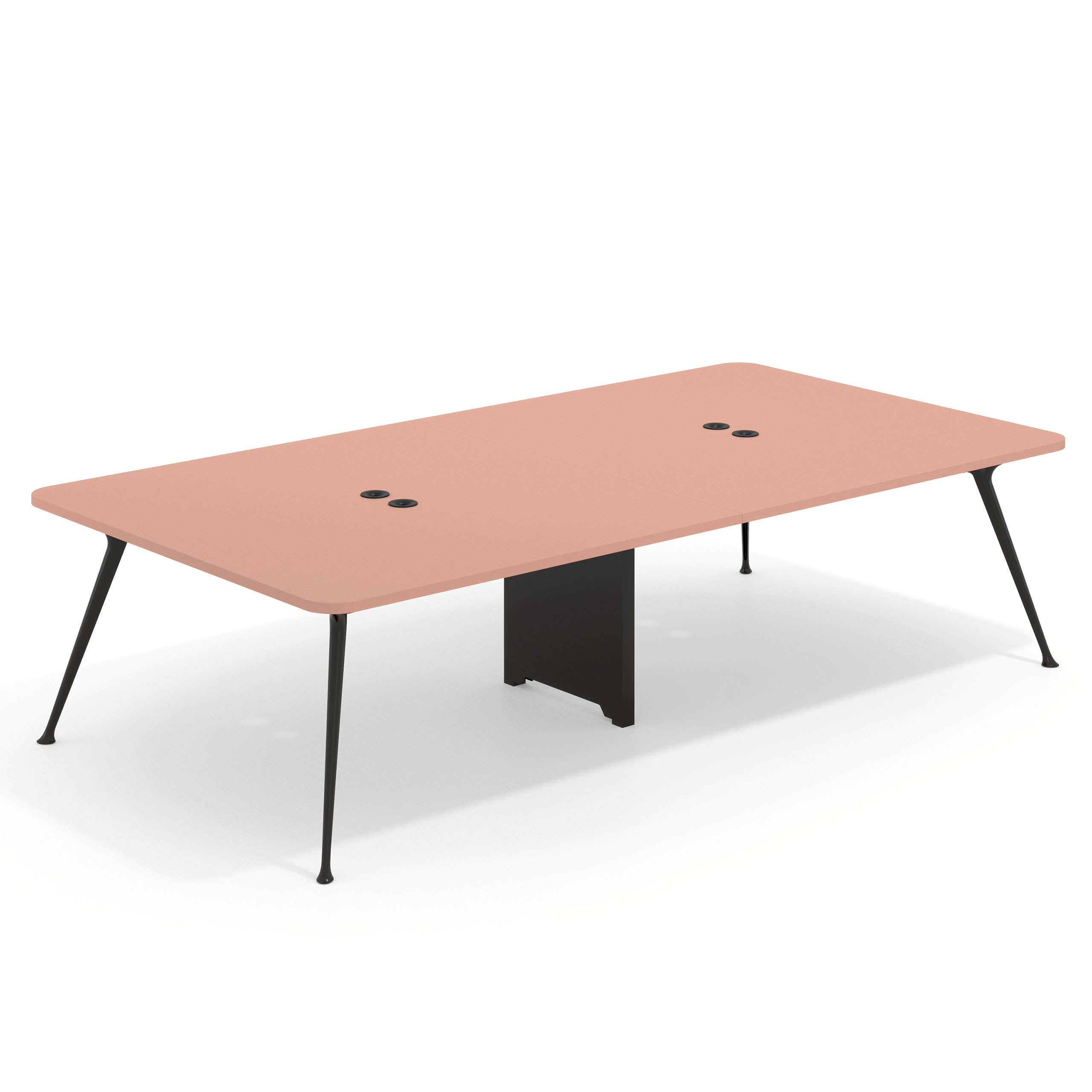 mesa reuniones 260x160 rosa talco tekno mesa doble fondo 160cm 1