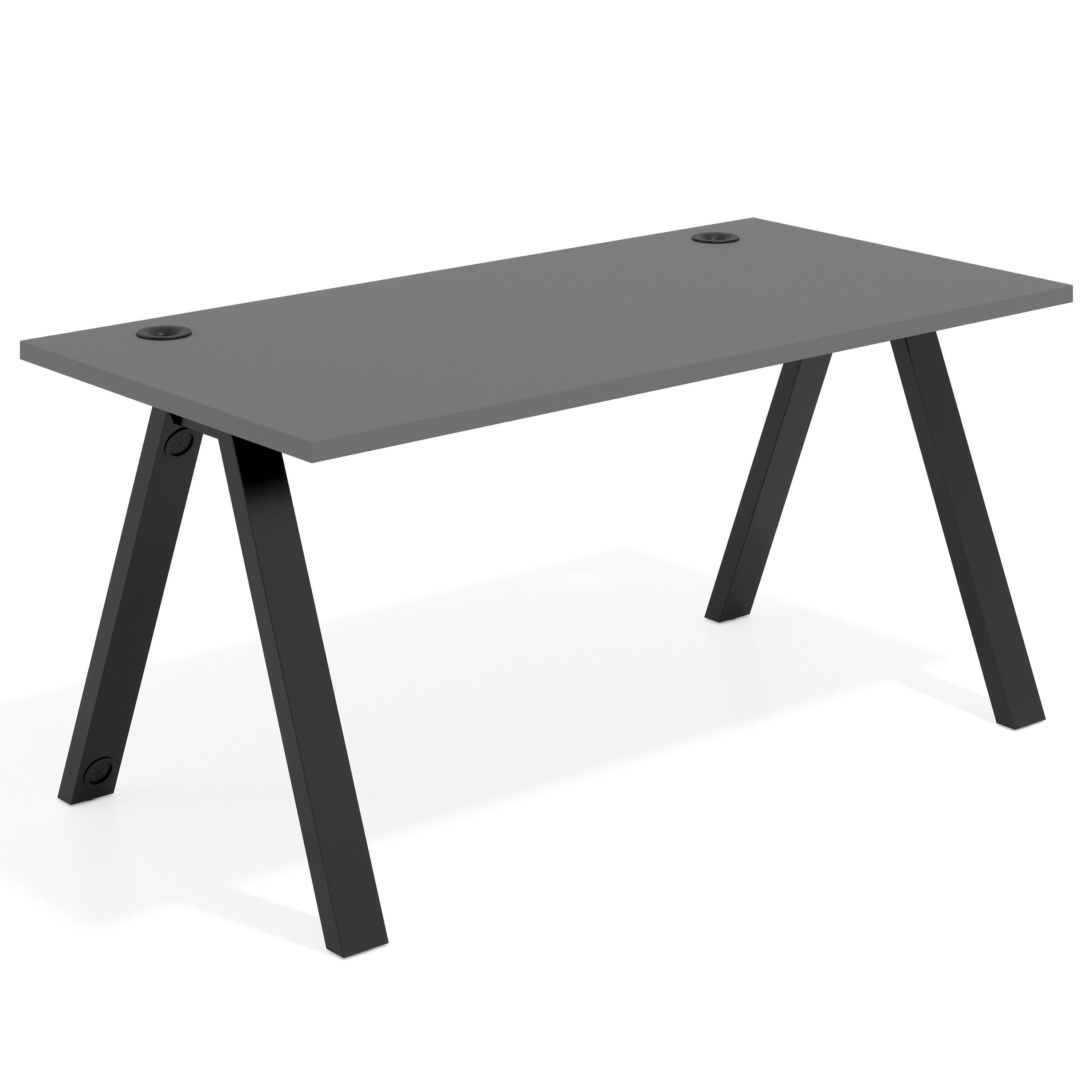 mesa de escritorio 180x80 gris tormenta uvepro mesa individual fondo 80cm recto 1