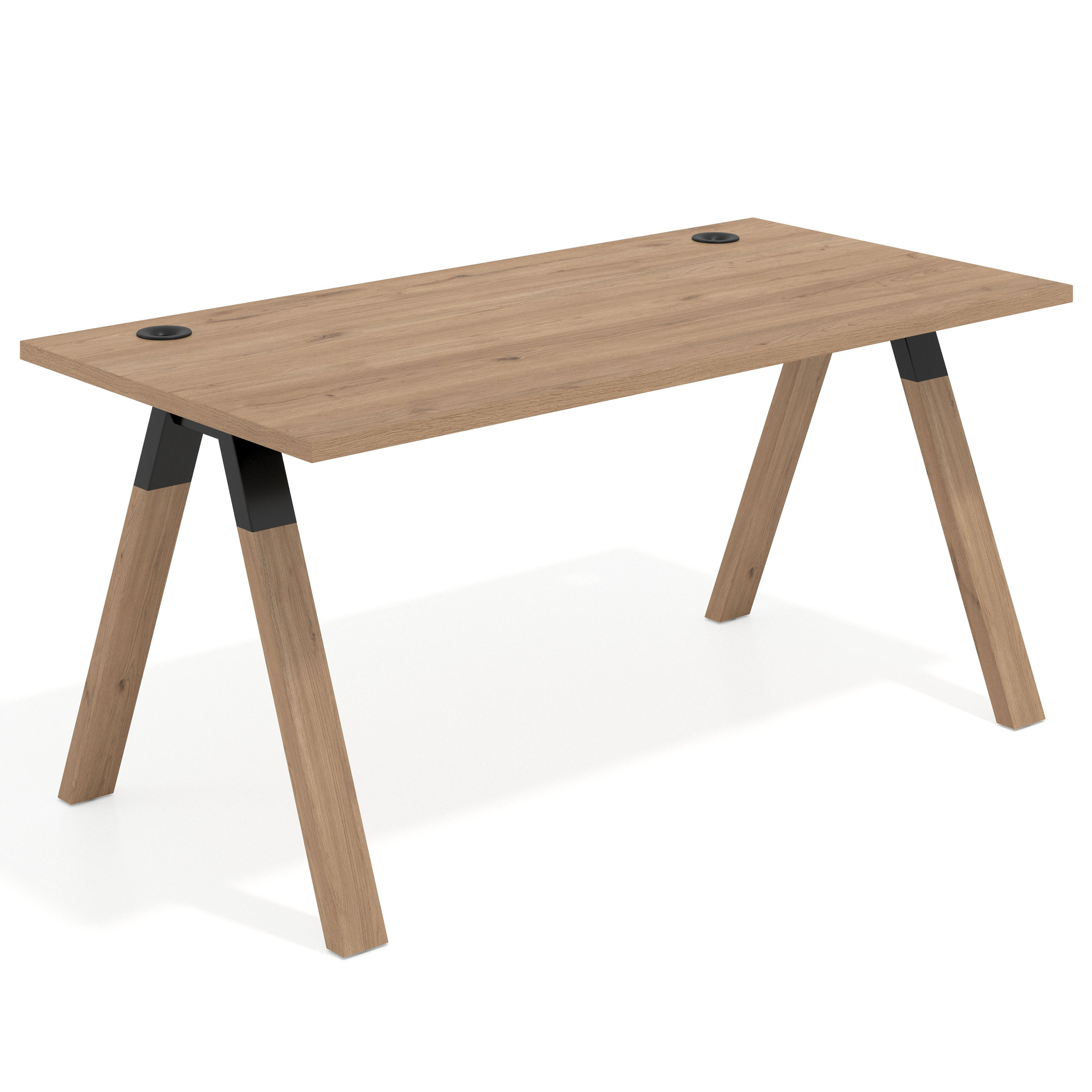mesa de escritorio 120x80 naturale uvepro mesa individual fondo 80cm recto 1