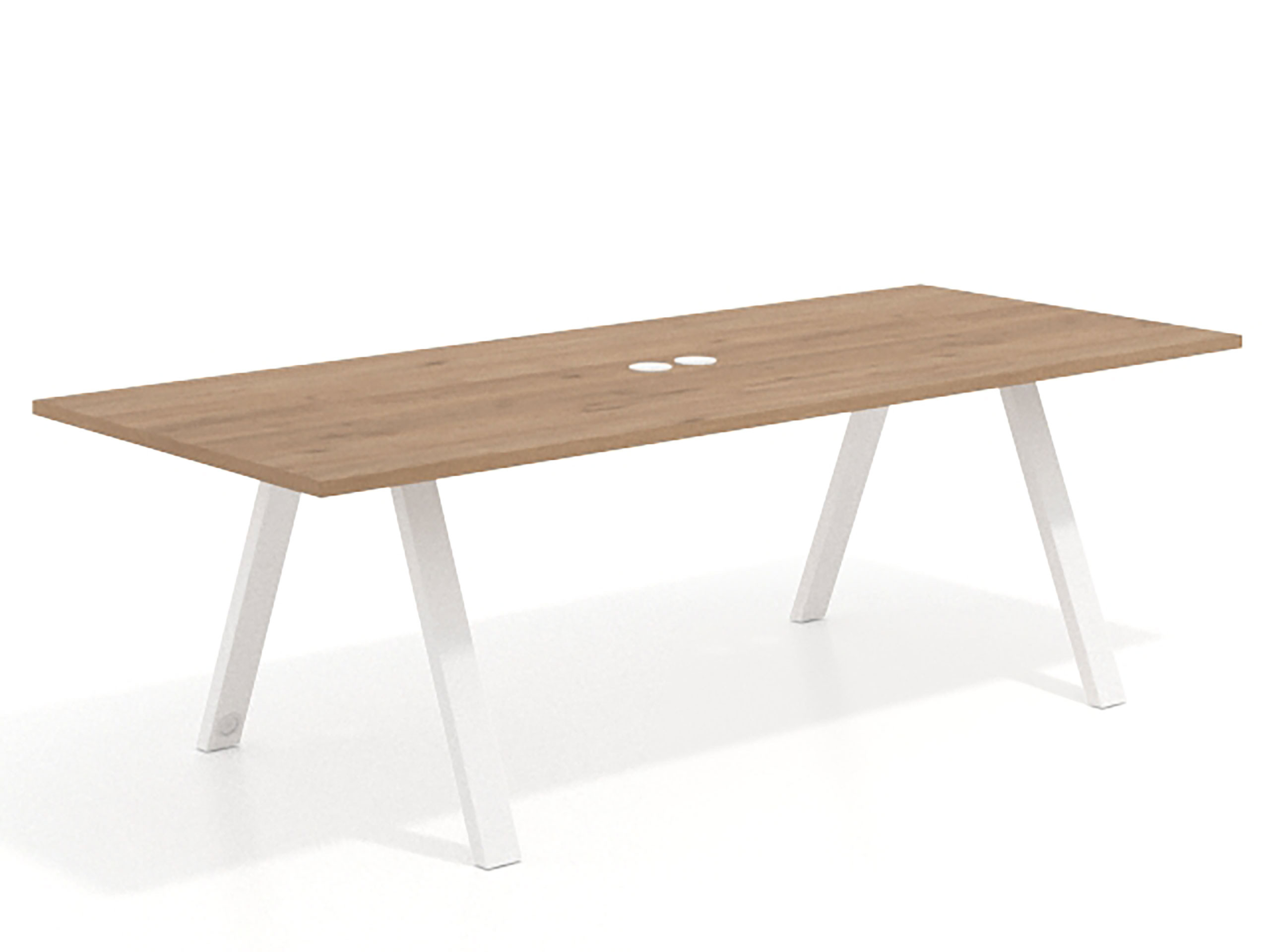 mesa co working 220x100 naturale uvepro mesa de reuniones fondo 100cm recto 1