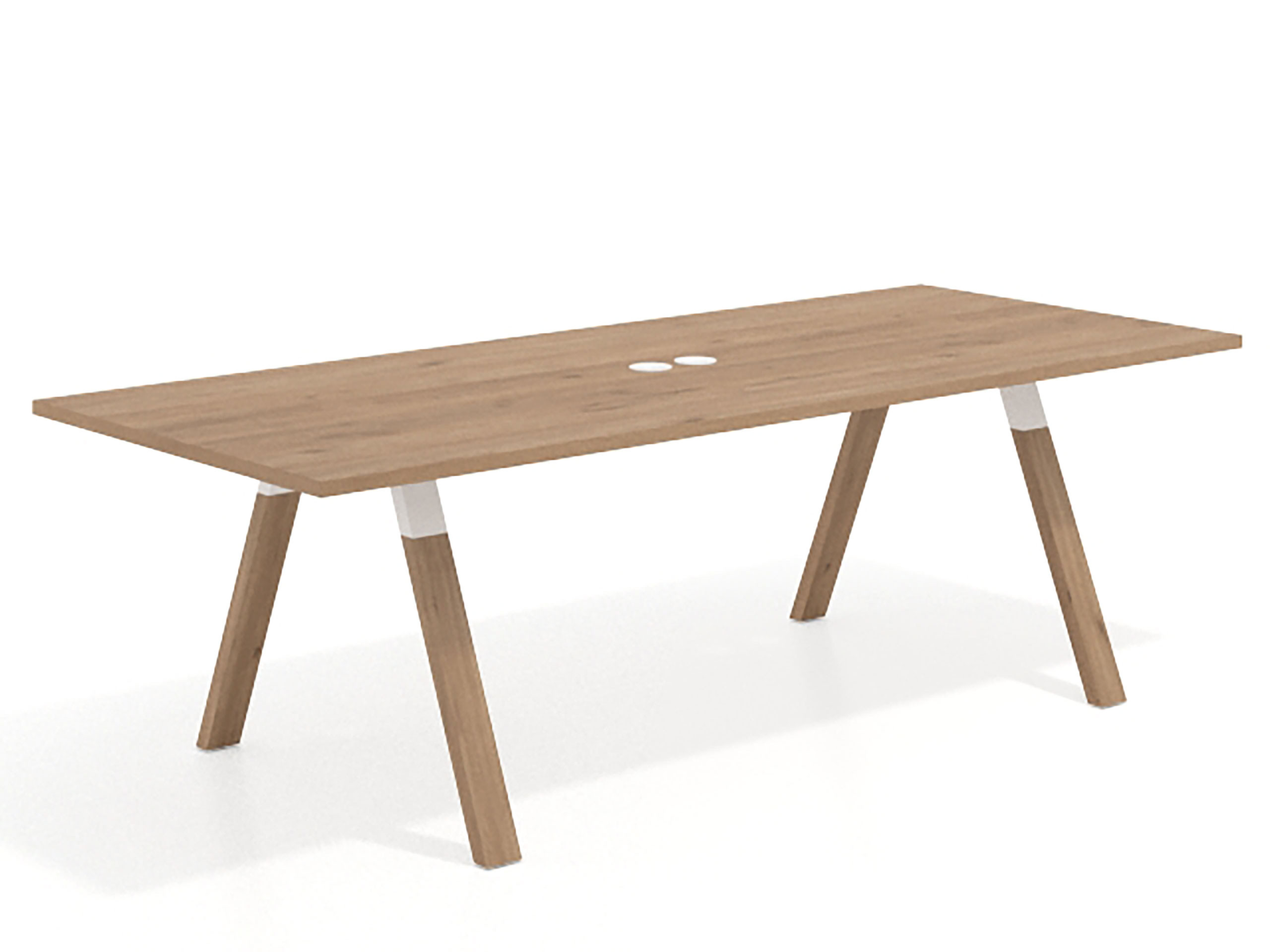 mesa co working 220x100 naturale uvepro mesa de reuniones fondo 100cm recto 1