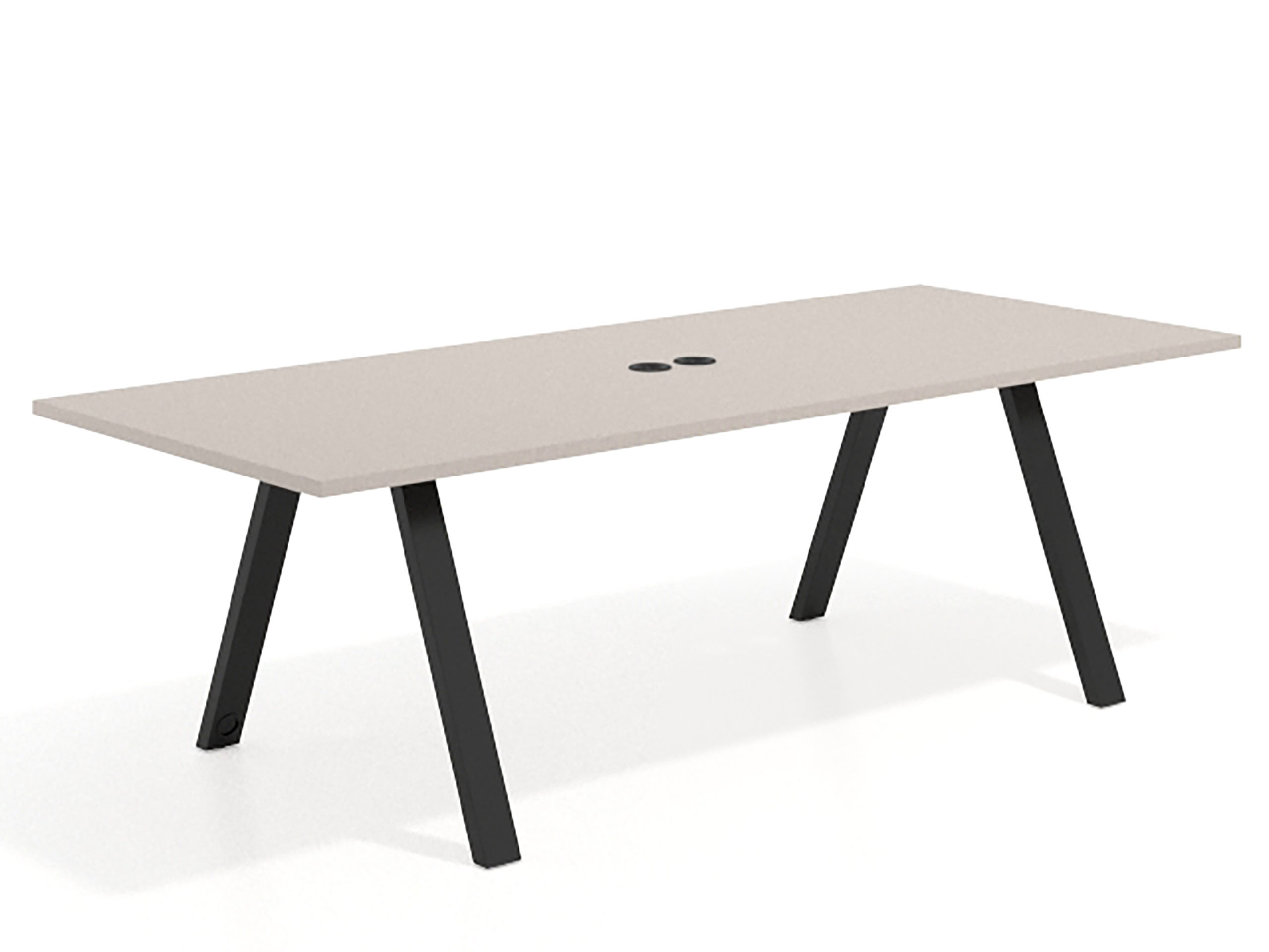 mesa co working 220x100 gris coco uvepro mesa de reuniones fondo 100cm recto 1