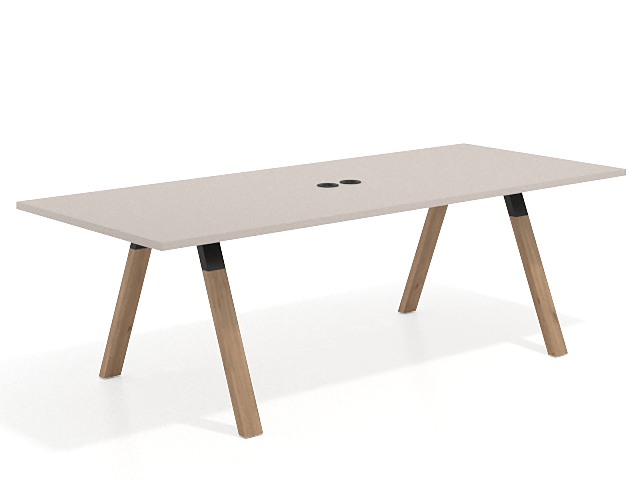 mesa co working 220x100 gris coco uvepro mesa de reuniones fondo 100cm recto 1