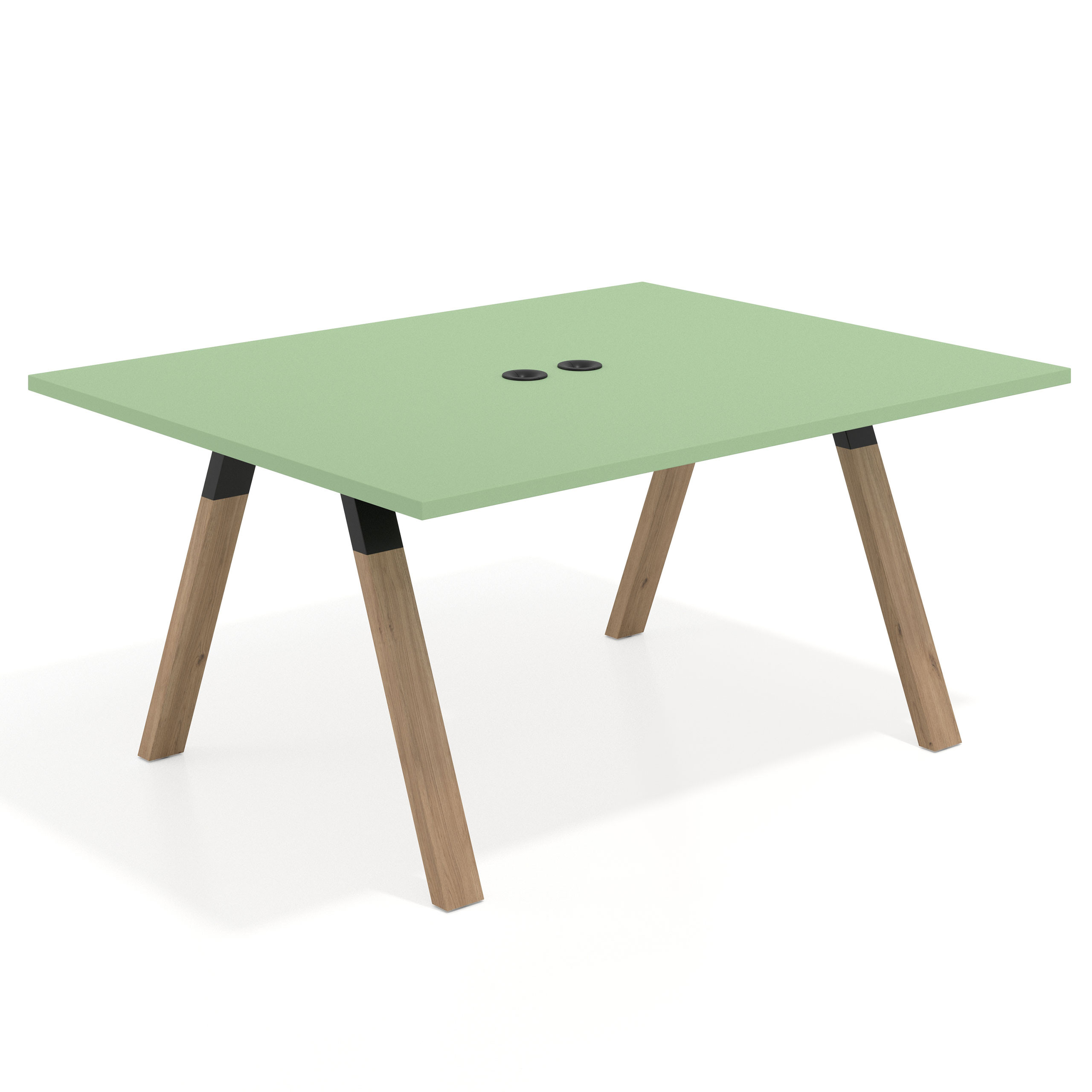 mesa co working 200x126 verde talco uvepro mesa coworking fondo 126cm recto 1