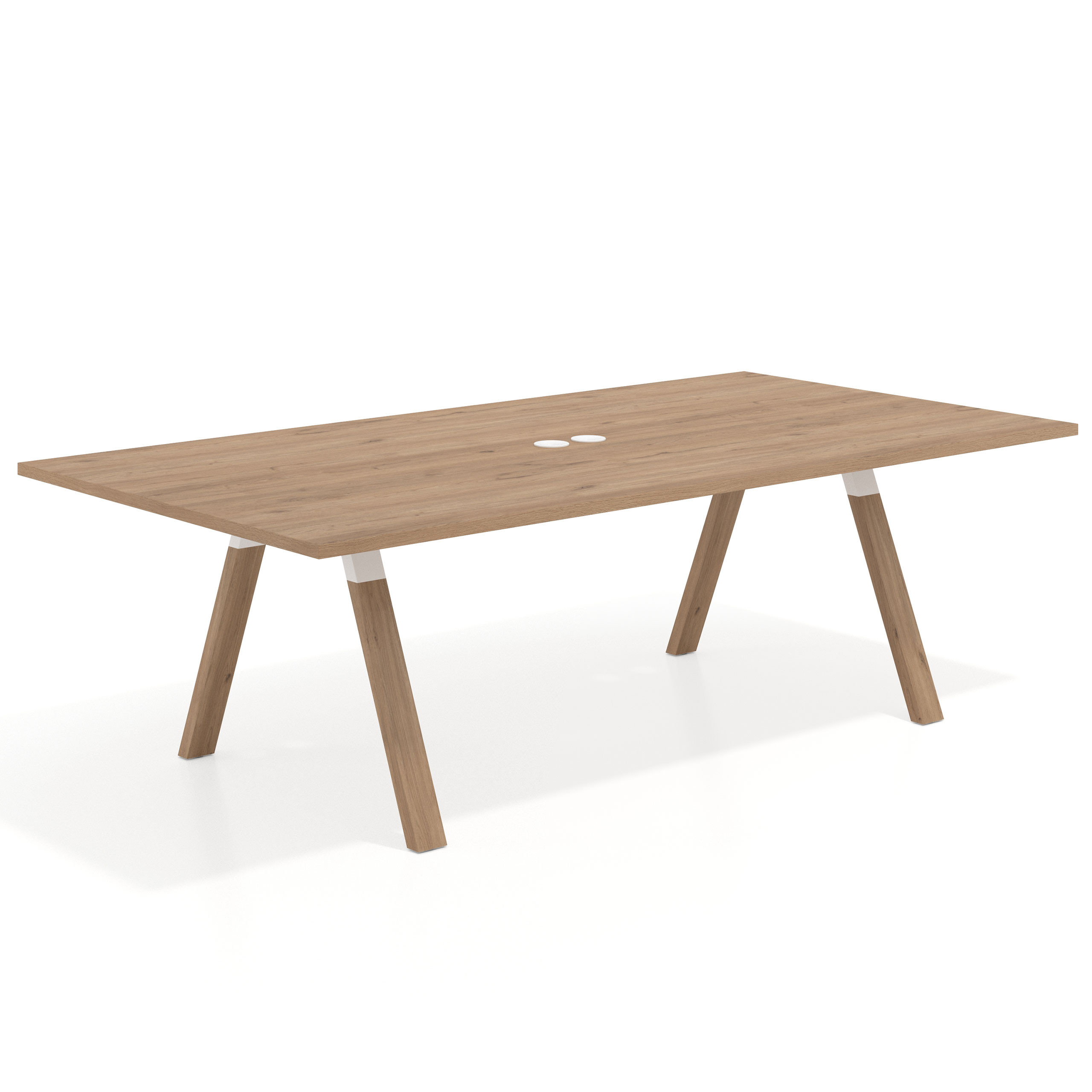 mesa co working 220x126 naturale uvepro mesa de reuniones fondo 126cm recto 1