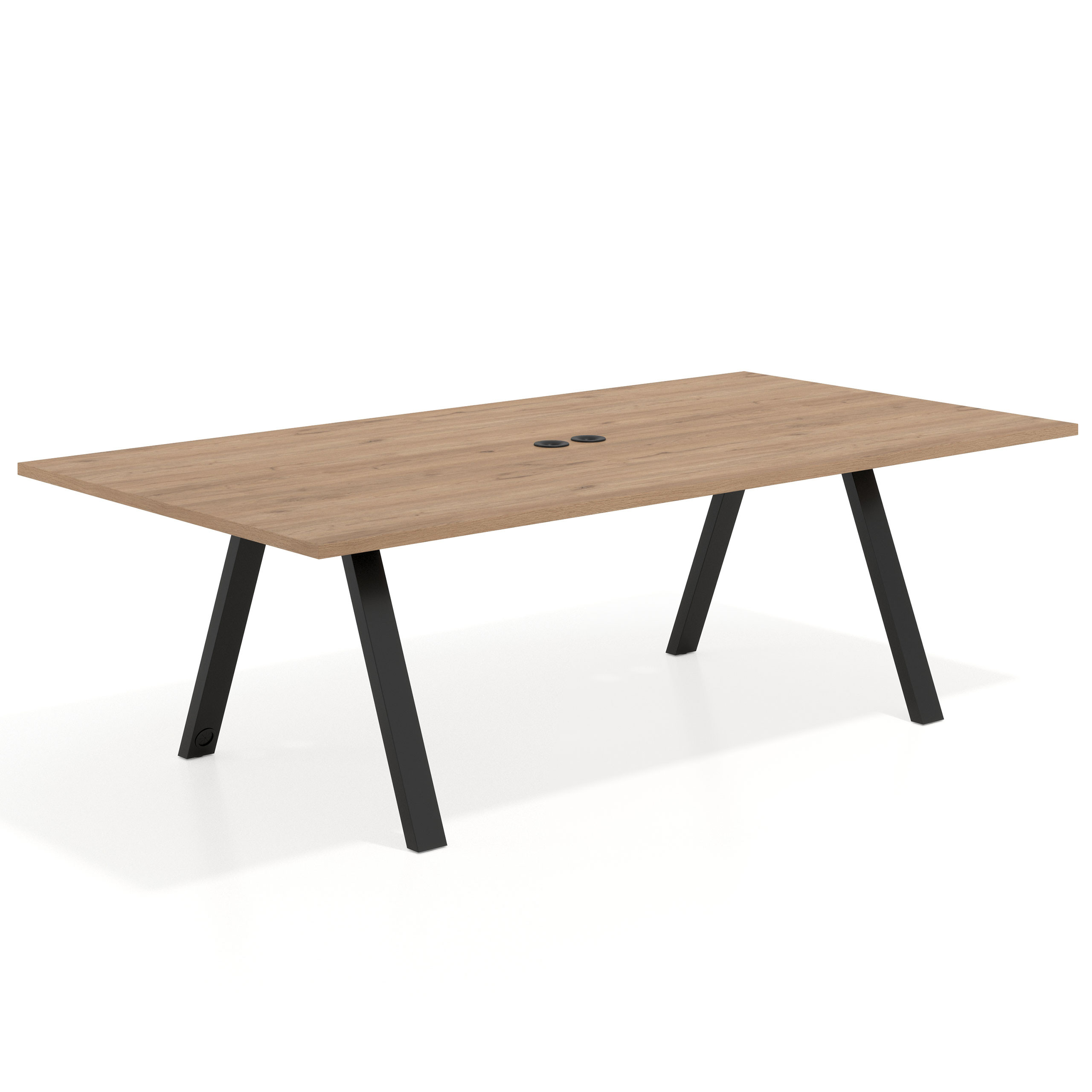 mesa co working 220x126 naturale uvepro mesa de reuniones fondo 126cm recto 1