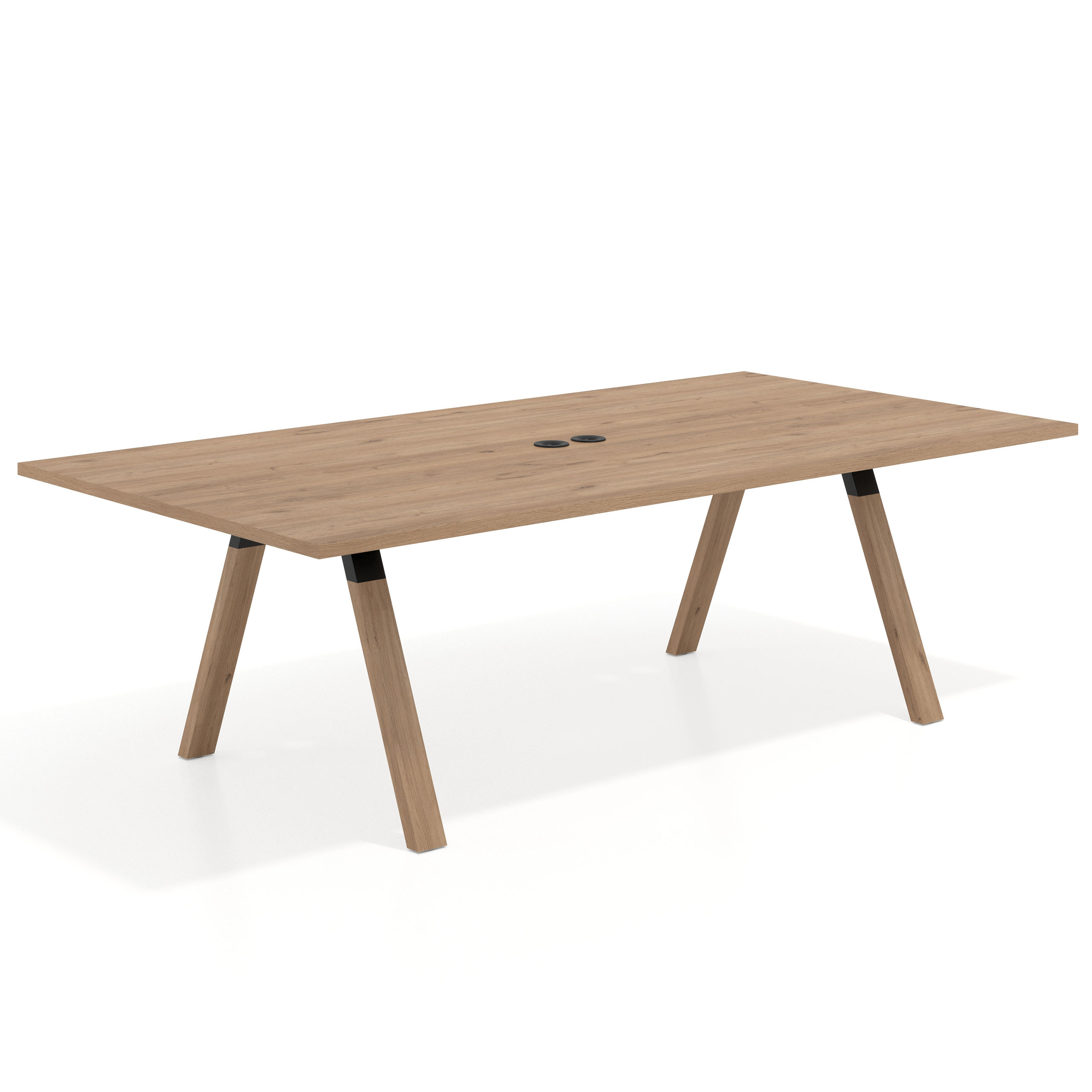 mesa co working 220x126 naturale uvepro mesa de reuniones fondo 126cm recto 1