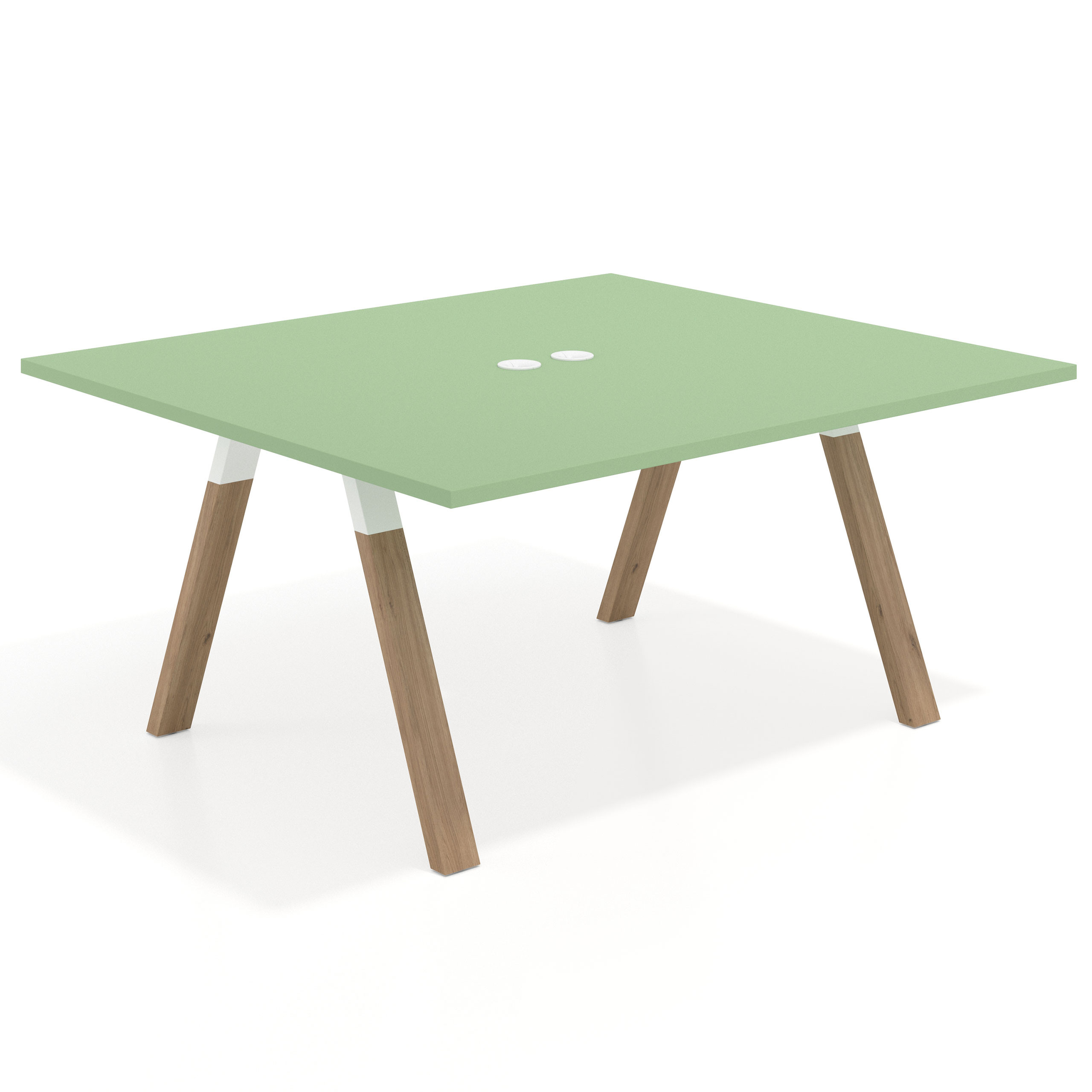 mesa co working 120x142 verde talco uvepro mesa coworking fondo 142cm recto 1