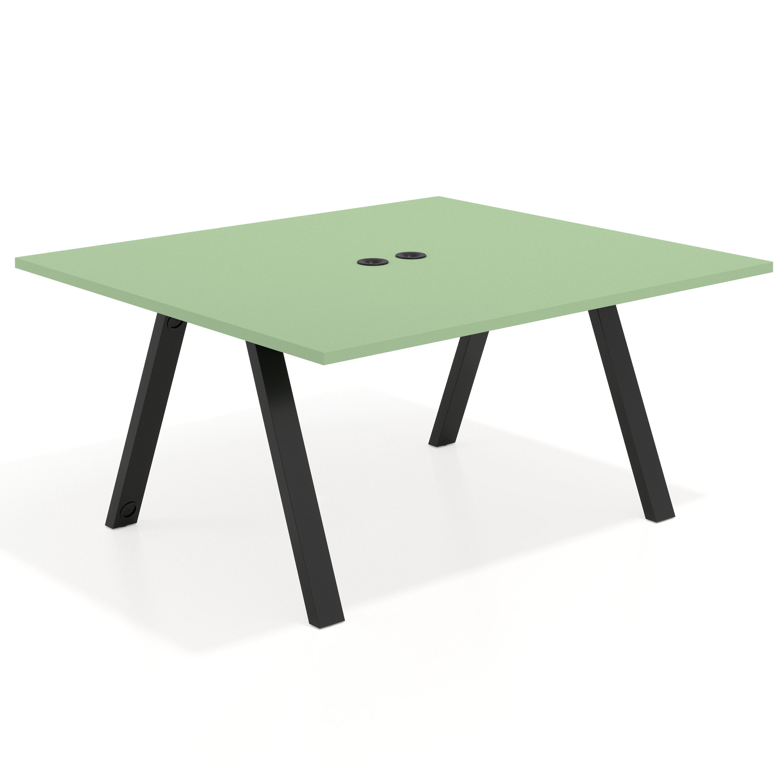 mesa co working 120x142 verde talco uvepro mesa coworking fondo 142cm recto 1