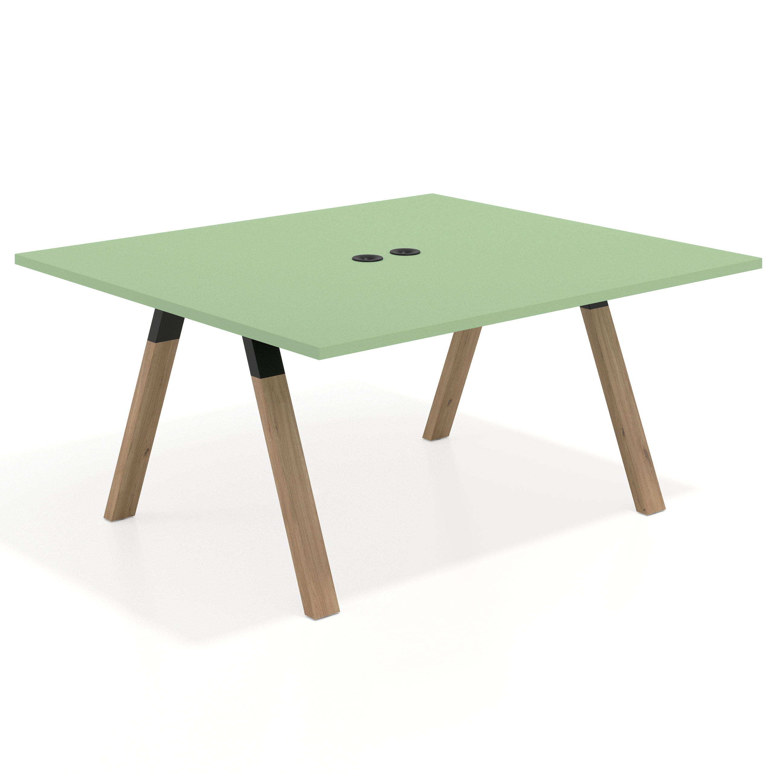 mesa co working 120x142 verde talco uvepro mesa coworking fondo 142cm recto 1
