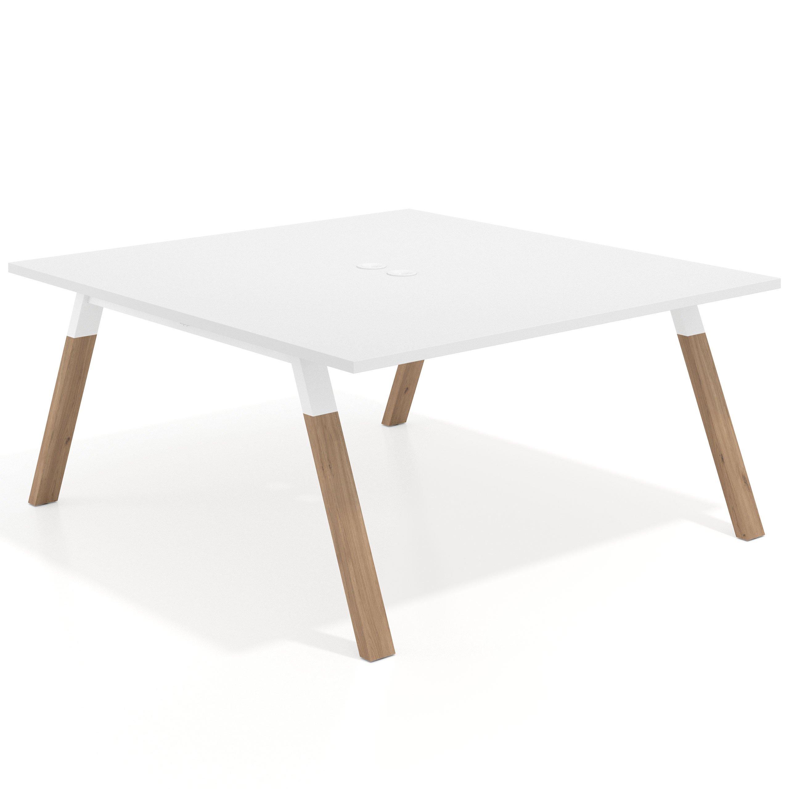 mesa multipuesto 120x166 blanco mate uvepro mesa coworking fondo 166cm recto 1
