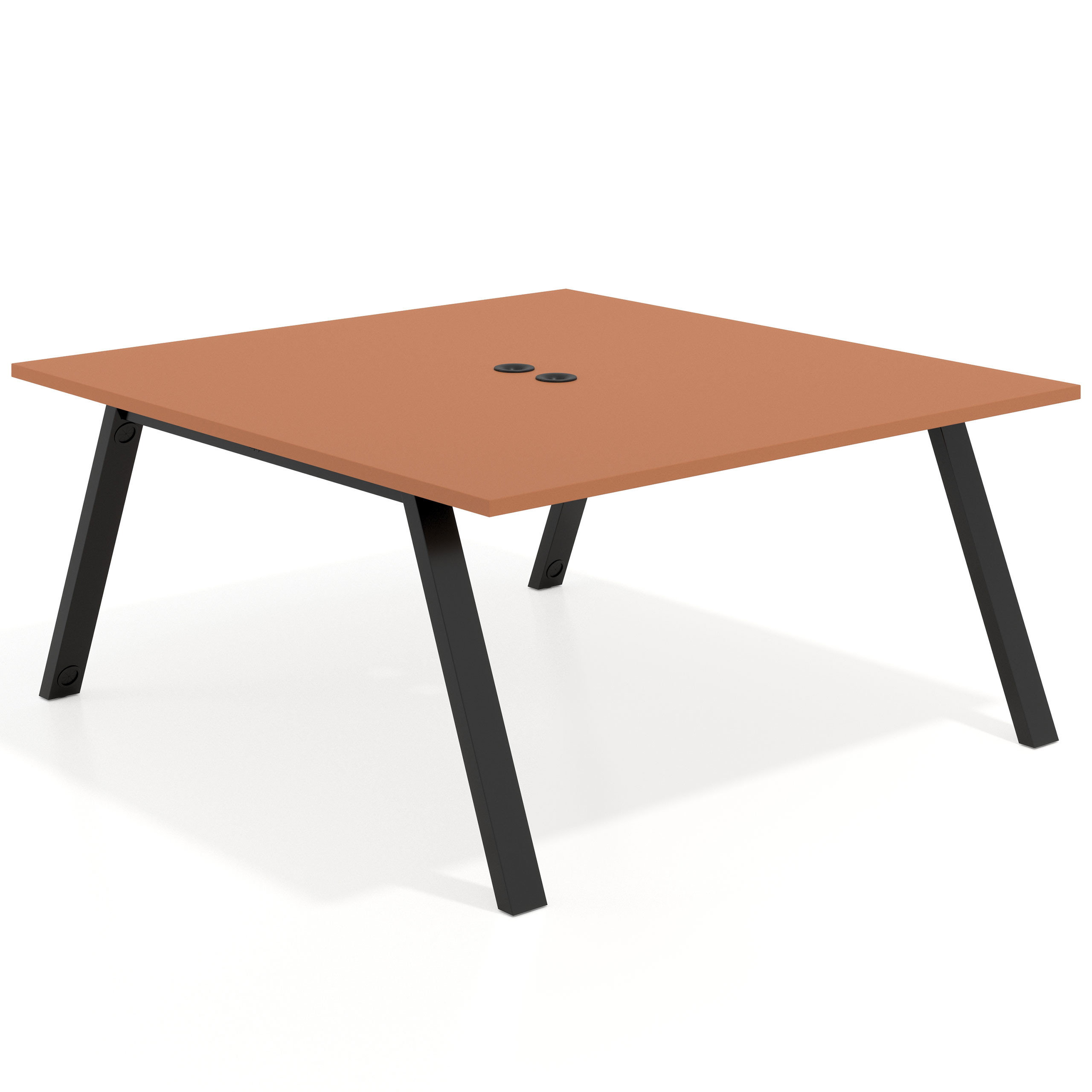 mesa multipuesto 120x166 terracota uvepro mesa coworking fondo 166cm recto 1